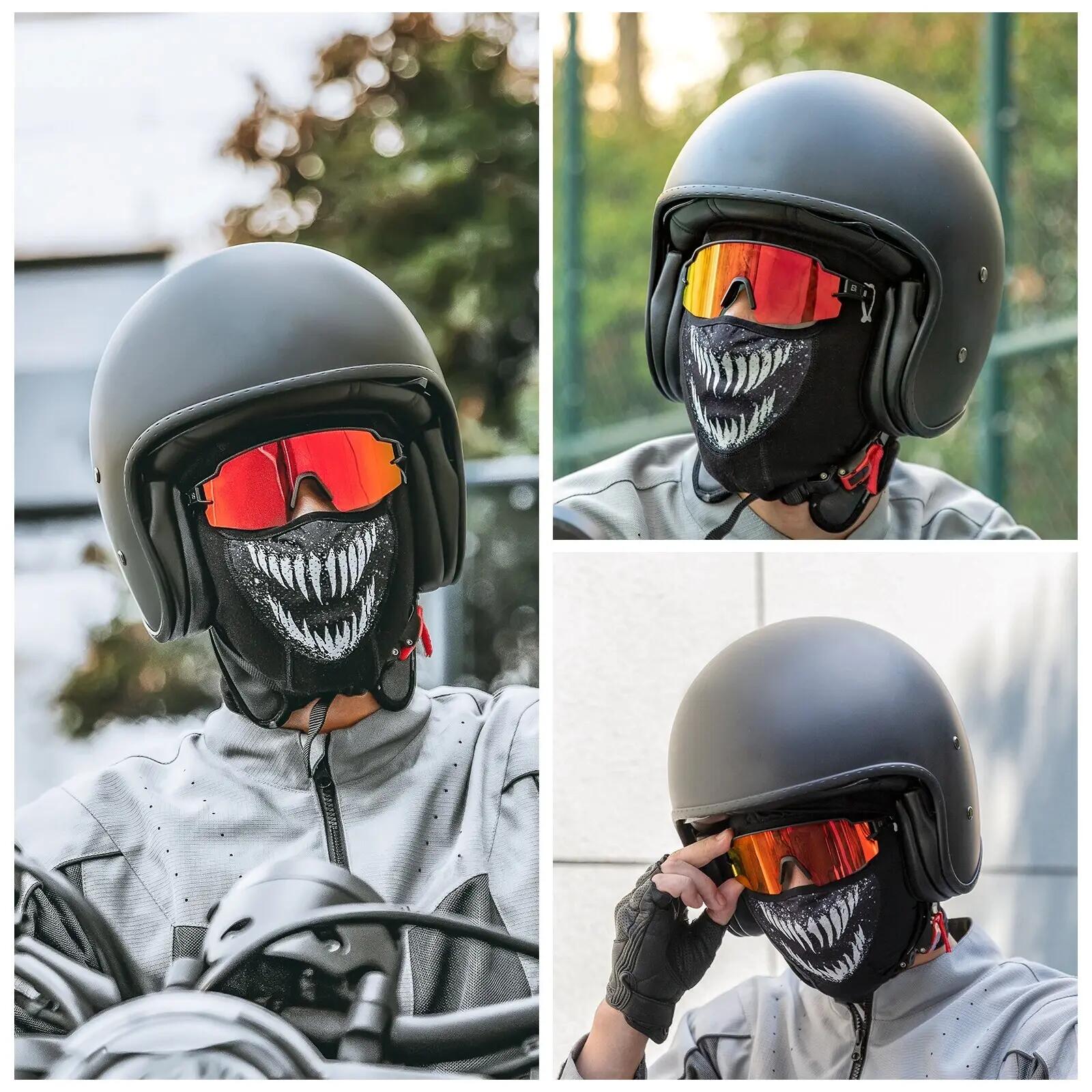 Motorrad Sturmhaube warm winddicht mit Fleecefutter 6/7