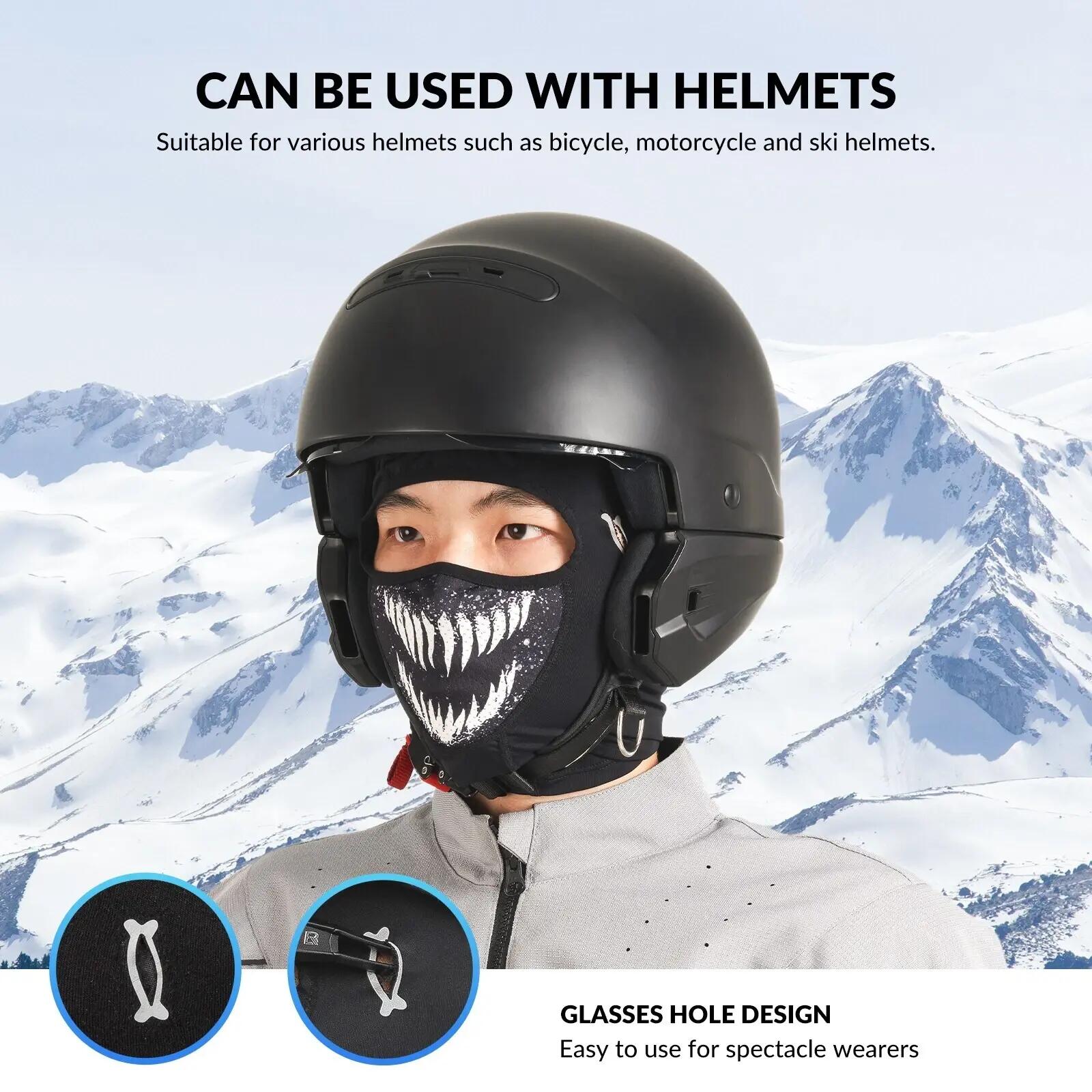 Motorrad Sturmhaube warm winddicht mit Fleecefutter 5/7