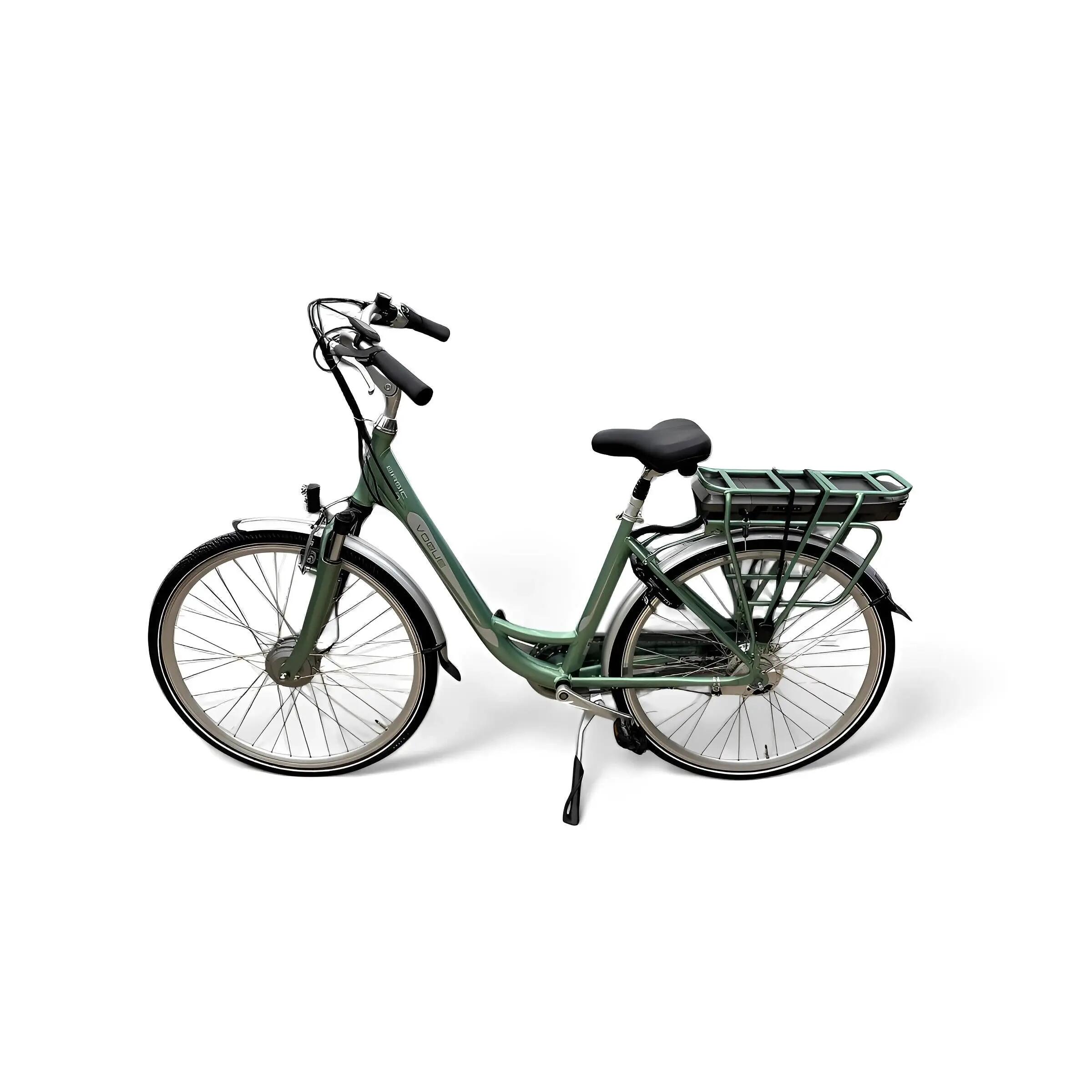 Vélo électrique femme 28 pouces 250 W 468 Wh cadre 49 cm – Vogue Basic N7 vert 3/5