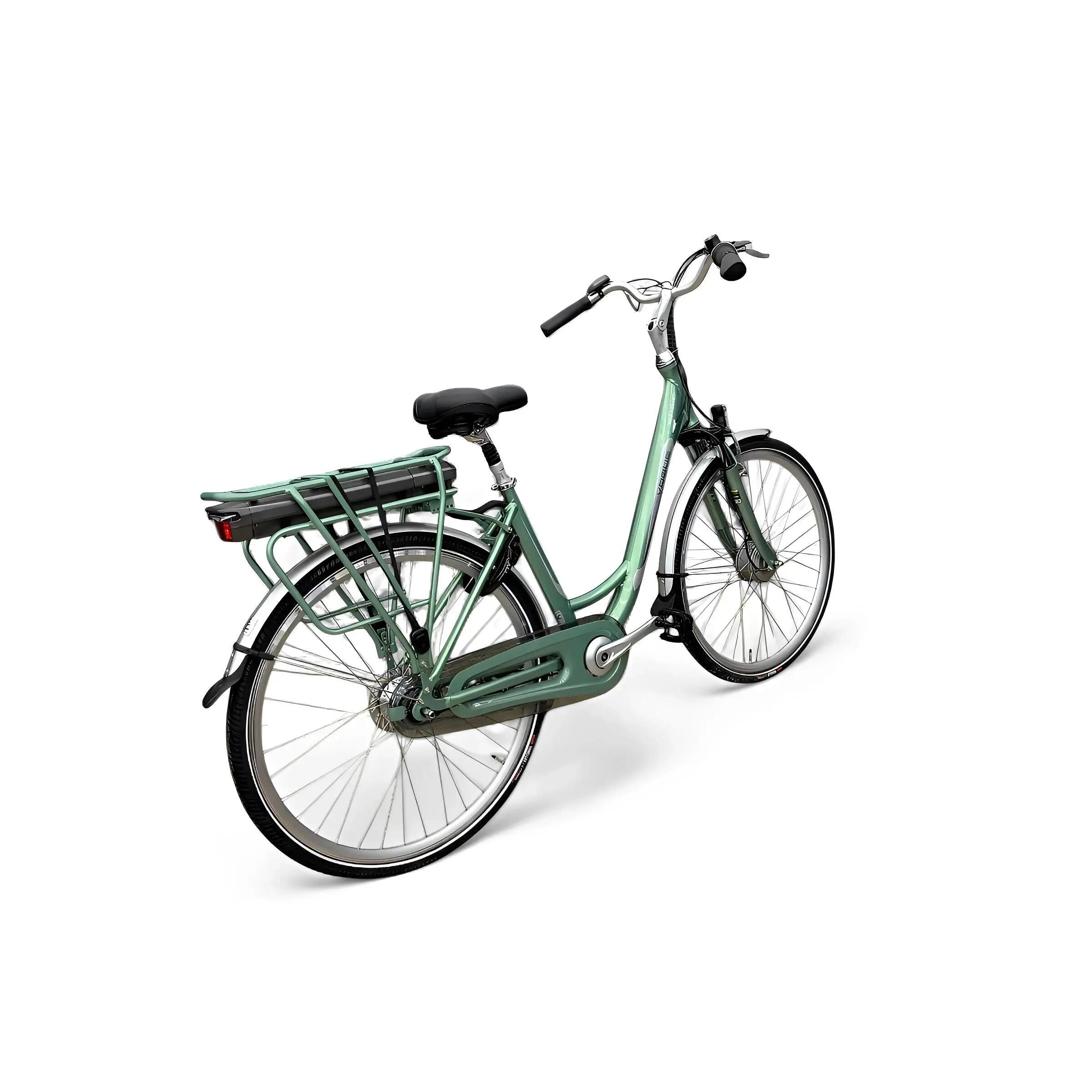 Vélo électrique femme 28 pouces 250 W 468 Wh cadre 49 cm – Vogue Basic N7 vert 2/5