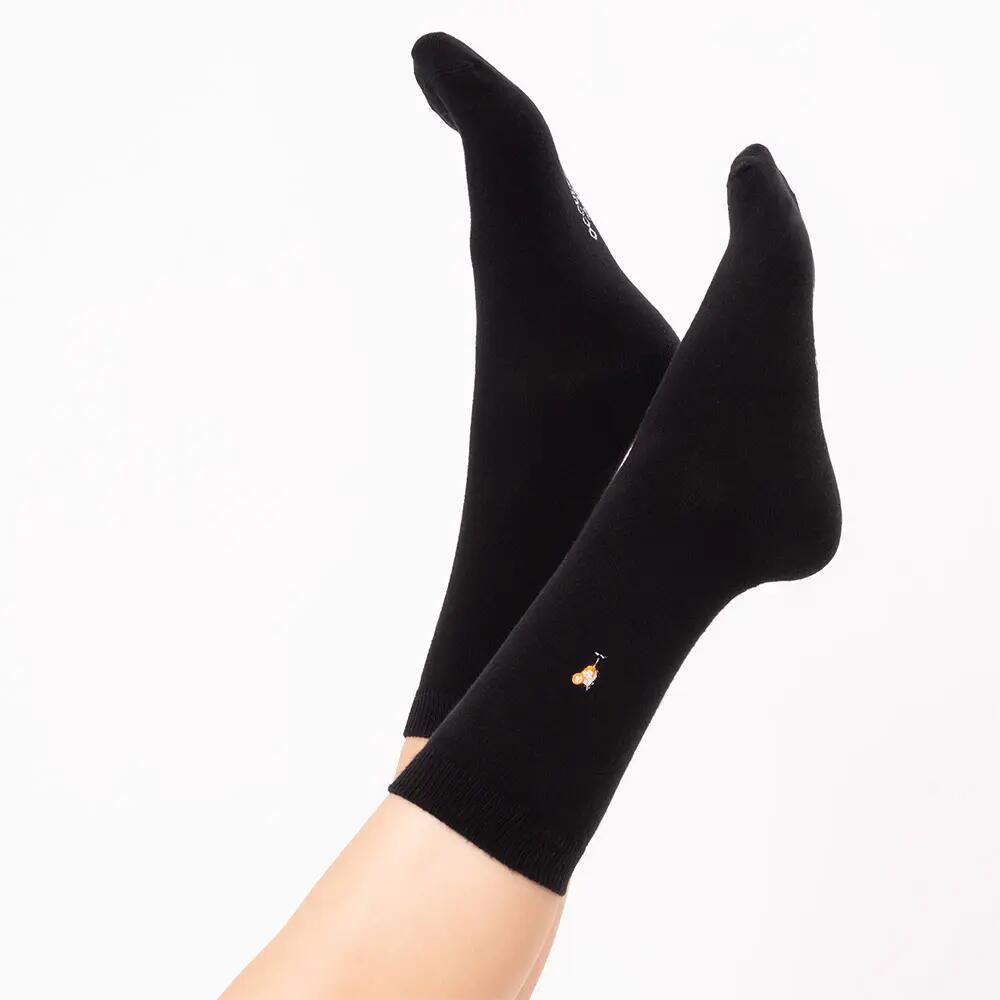 Herren & Damen Schwarze Motiv Socken 6er Pack (Modell: Juno) 5/6