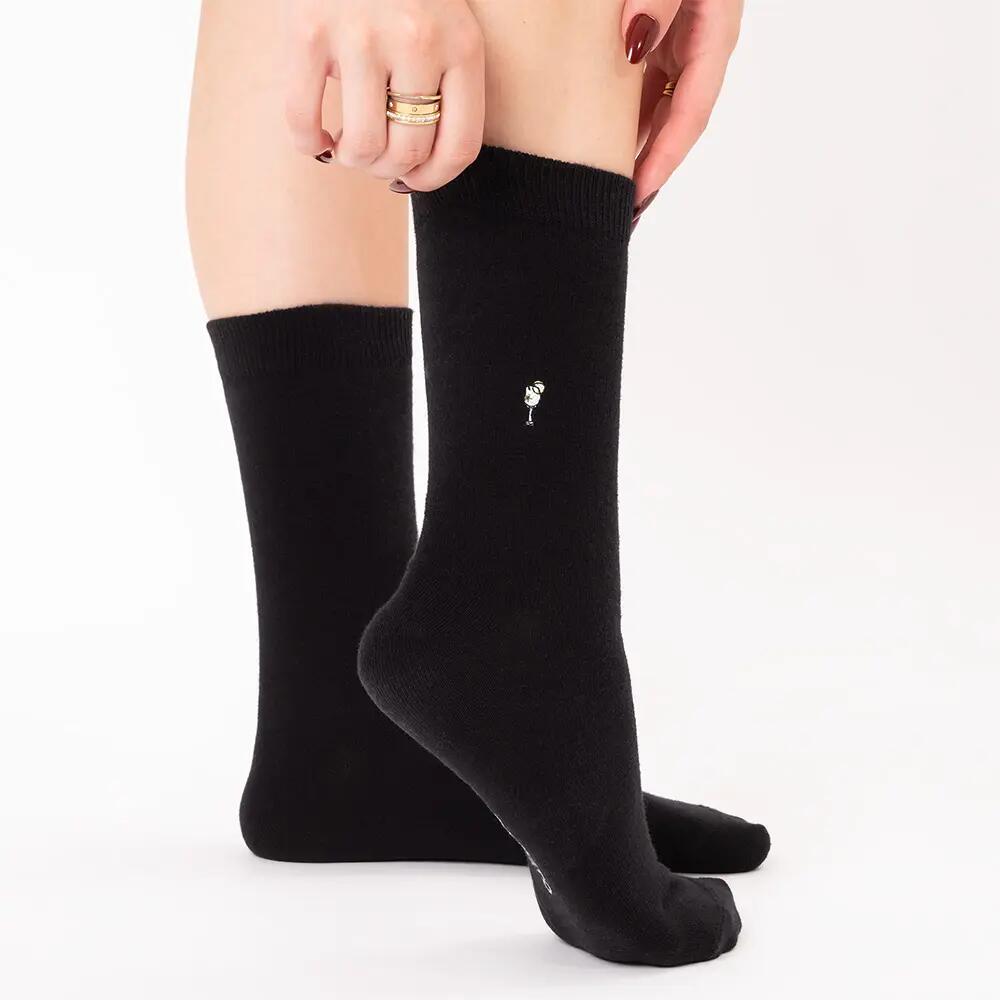 Herren & Damen Schwarze Motiv Socken 6er Pack (Modell: Juno) 4/6