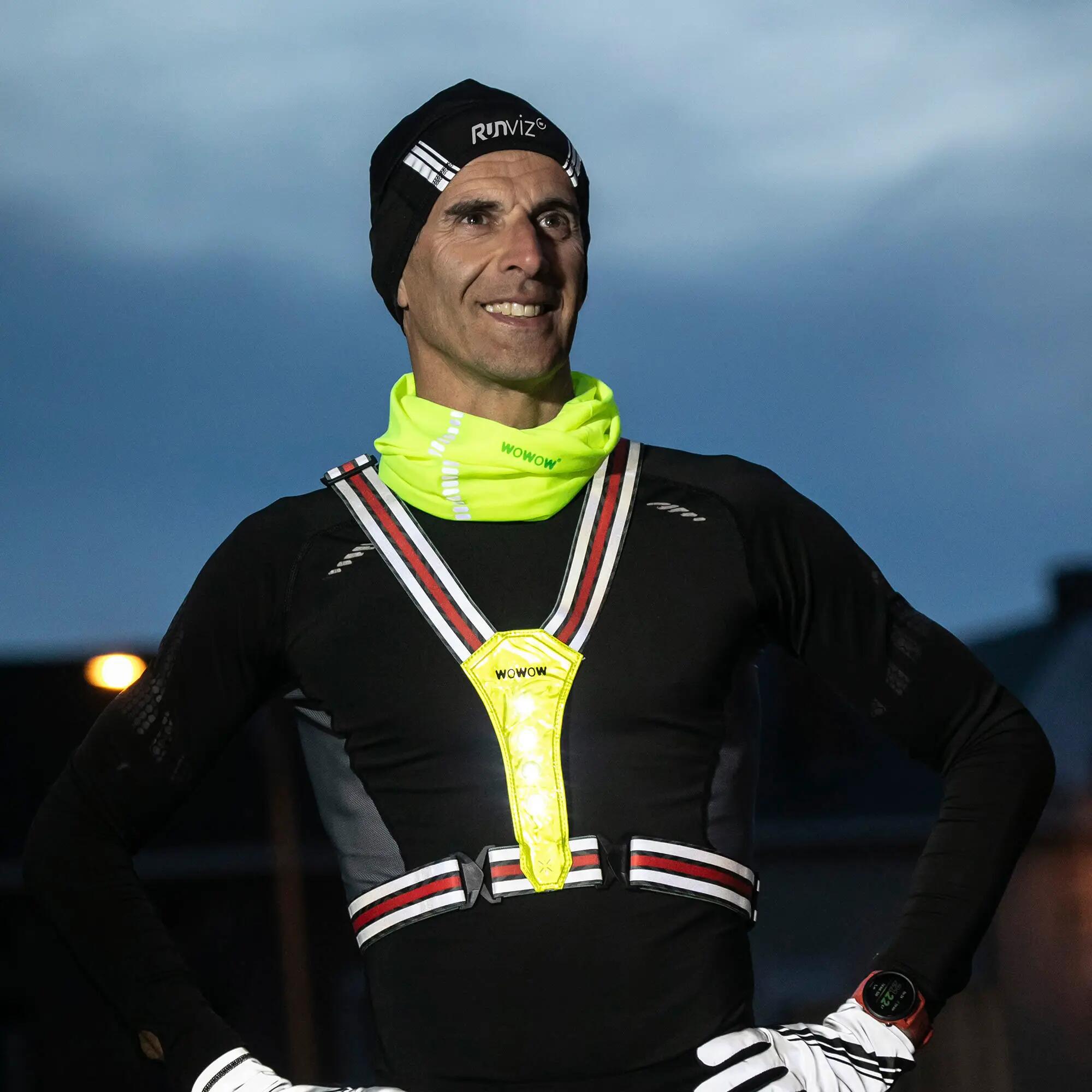 WOWOW - Heren Dames Zwarte Reflecterende Warme Hardloopmuts 4/5
