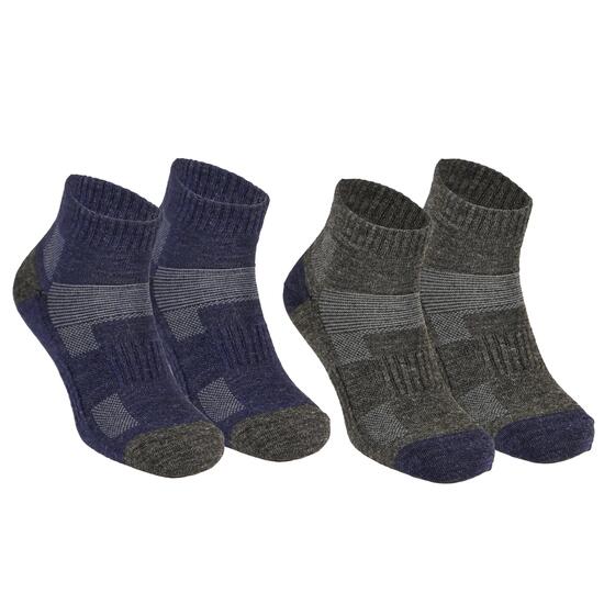 2 Paia - Calze da trekking in lana merino a doppio strato anti-vesciche - Avery