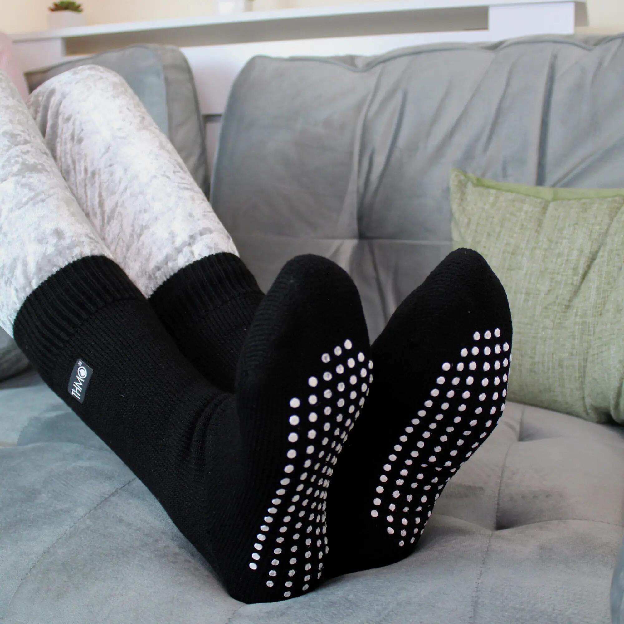 1 Pack Kids Indoor Thermal Slipper Socks with Grips 5/6
