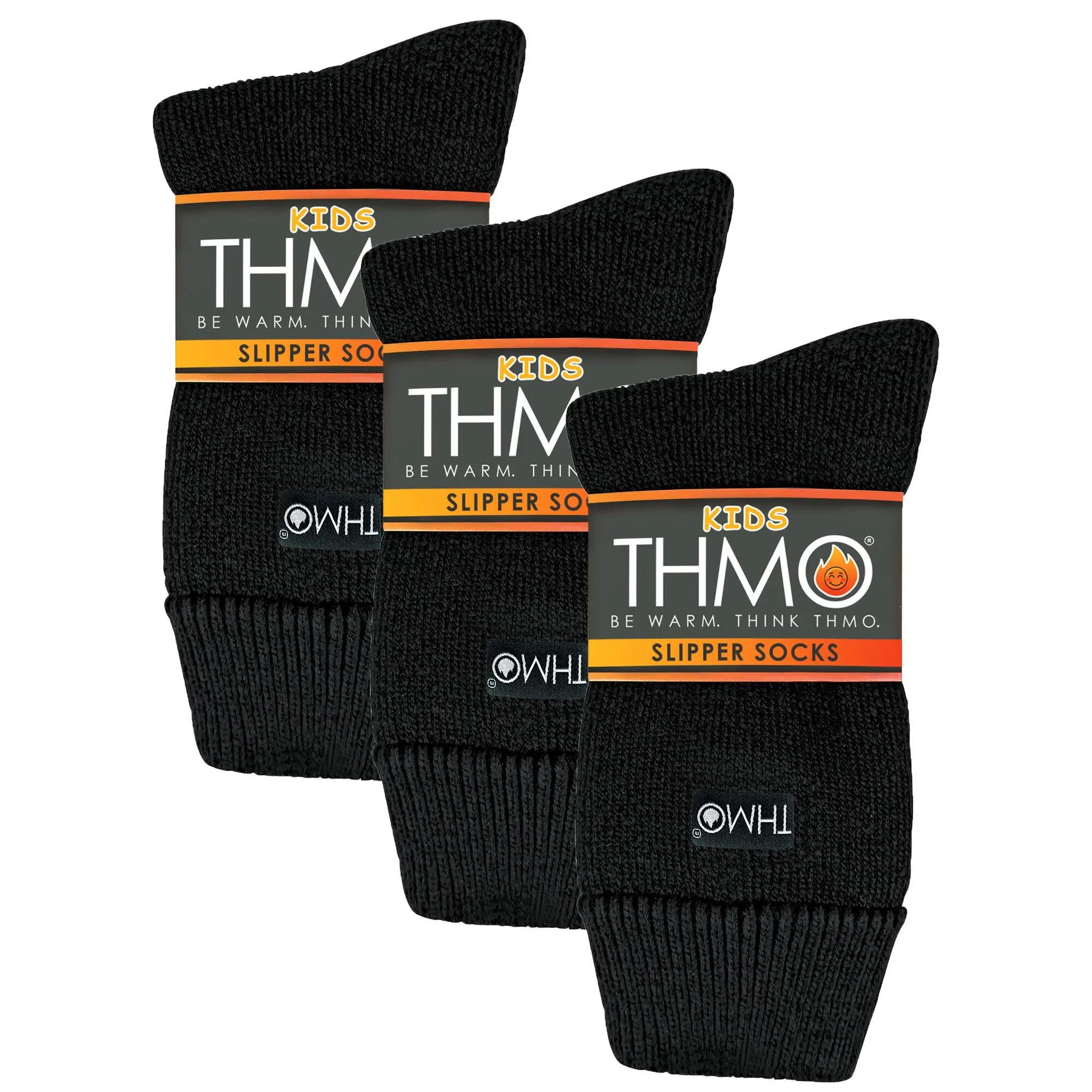 1 Pack Kids Indoor Thermal Slipper Socks with Grips 2/6