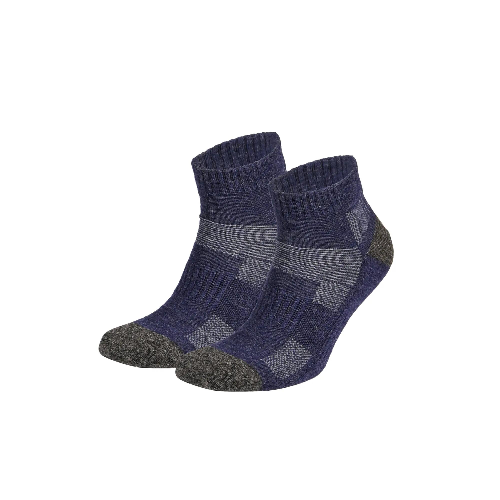 2 Pares Calcetines de senderismo de lana merino doble capa antiampollas - Avery 7/8
