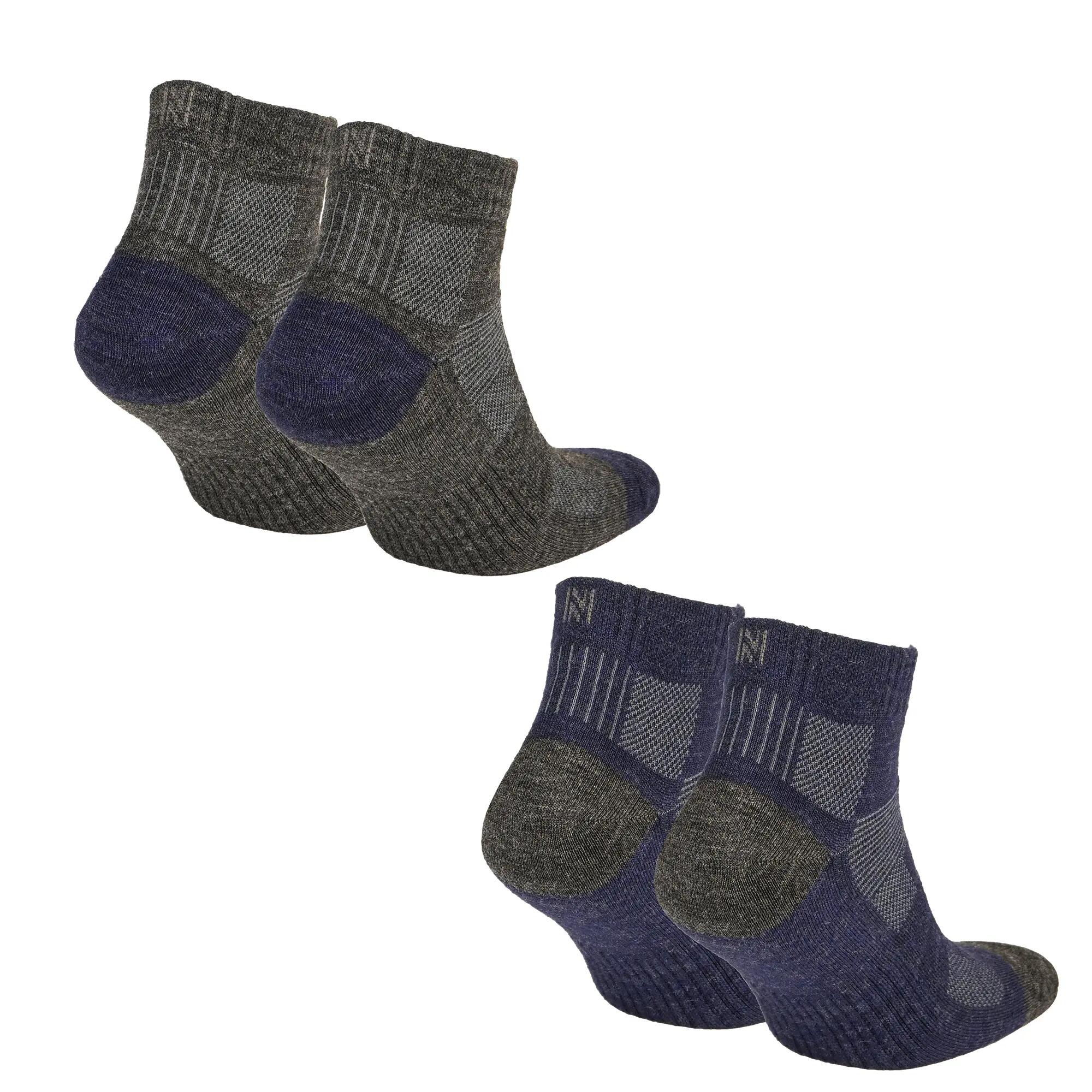2 Pares Calcetines de senderismo de lana merino doble capa antiampollas - Avery 4/8