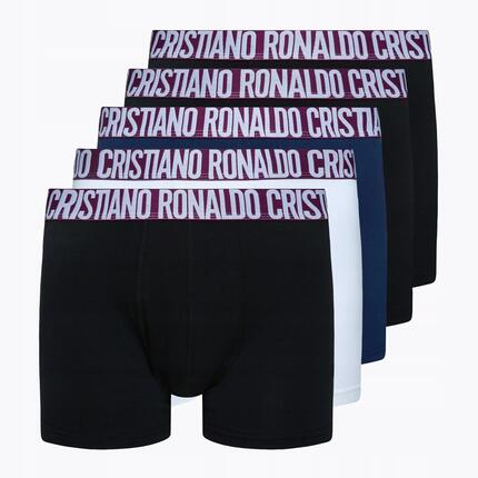 BOKSERKI MĘSKIE BAWEŁNIANE CRISTIANO RONALDO BIELIZNA ZESTAW 5 SZTUK S