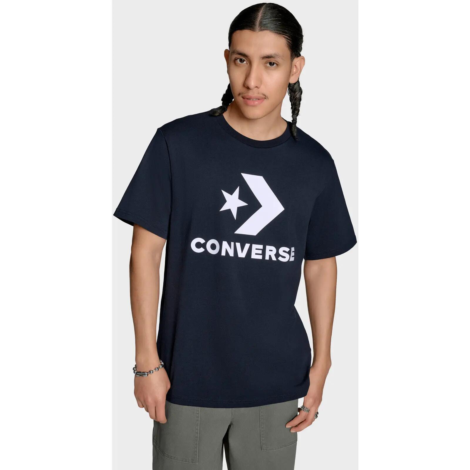 T-Shirt Converse Star Chev Logo Tee, Preto, Unissex 4/5