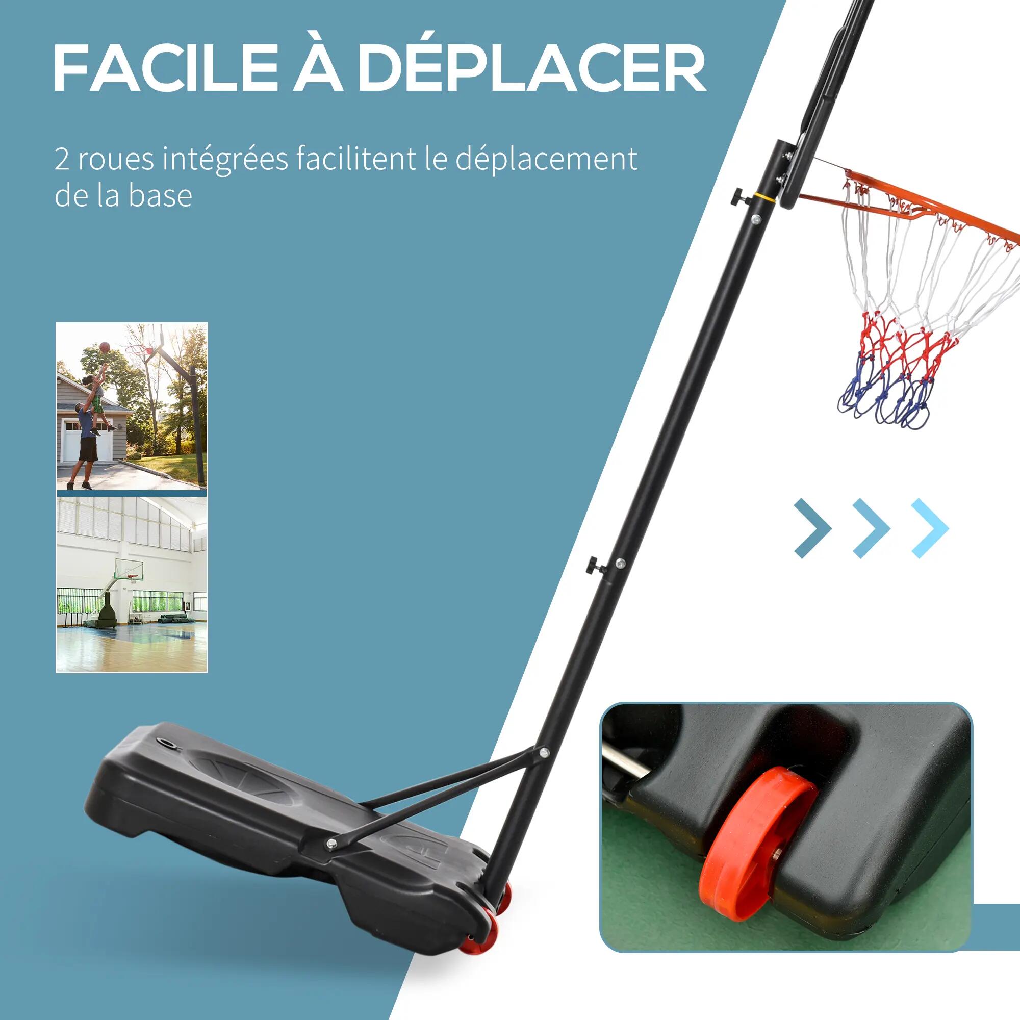 Panier de basket extérieur hauteur réglable 160–210 cm panier de basket sur 7/9