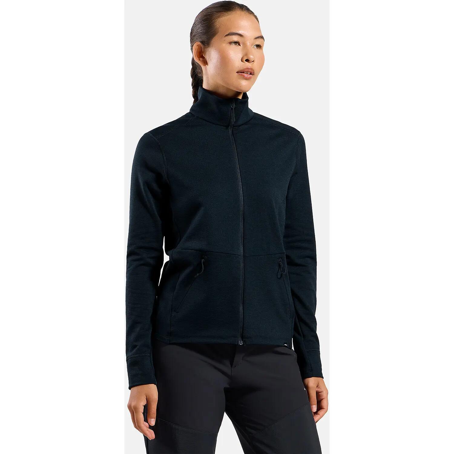 Damen Longsleeve GRID FLEECE 3/5