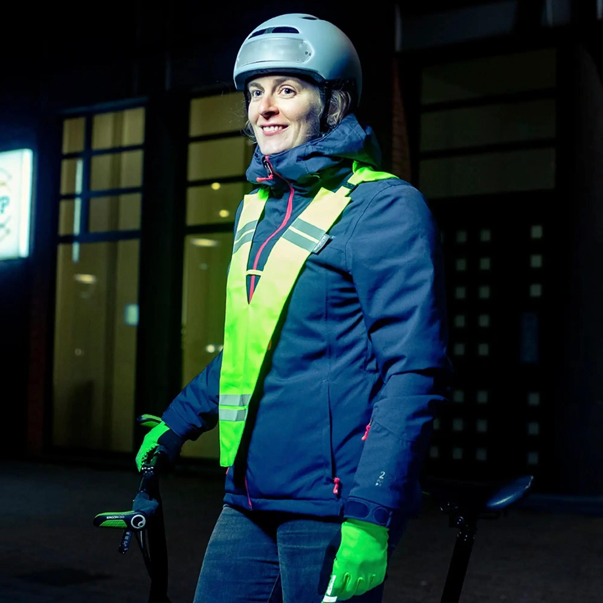 WOWOW - Heren Dames Geel Hi-Vis Reflecterend Hardloop Wandelvest 2/5