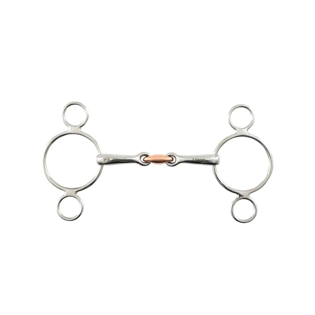 3 ring horse bit with copper pad Premier Equine