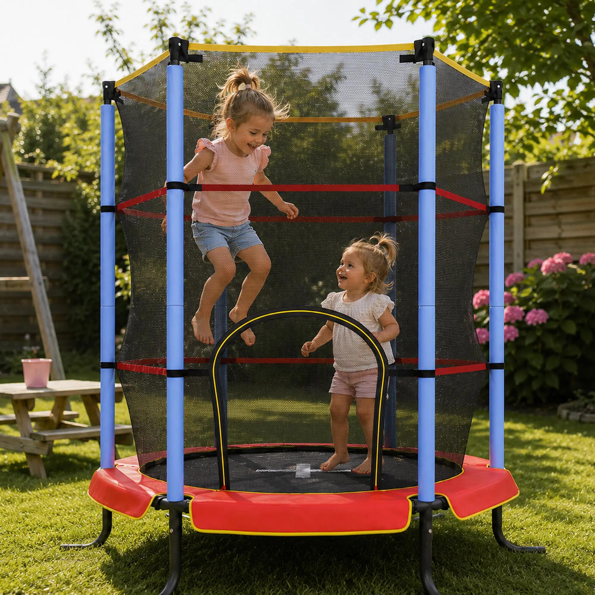 Trampolim Infantil Interior 140 cm - Com Rede de Segurança - Vermelho 7/9