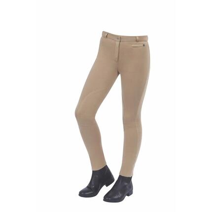 Pantalon équitation gel fond complet fille Dublin Supa-fit zip up