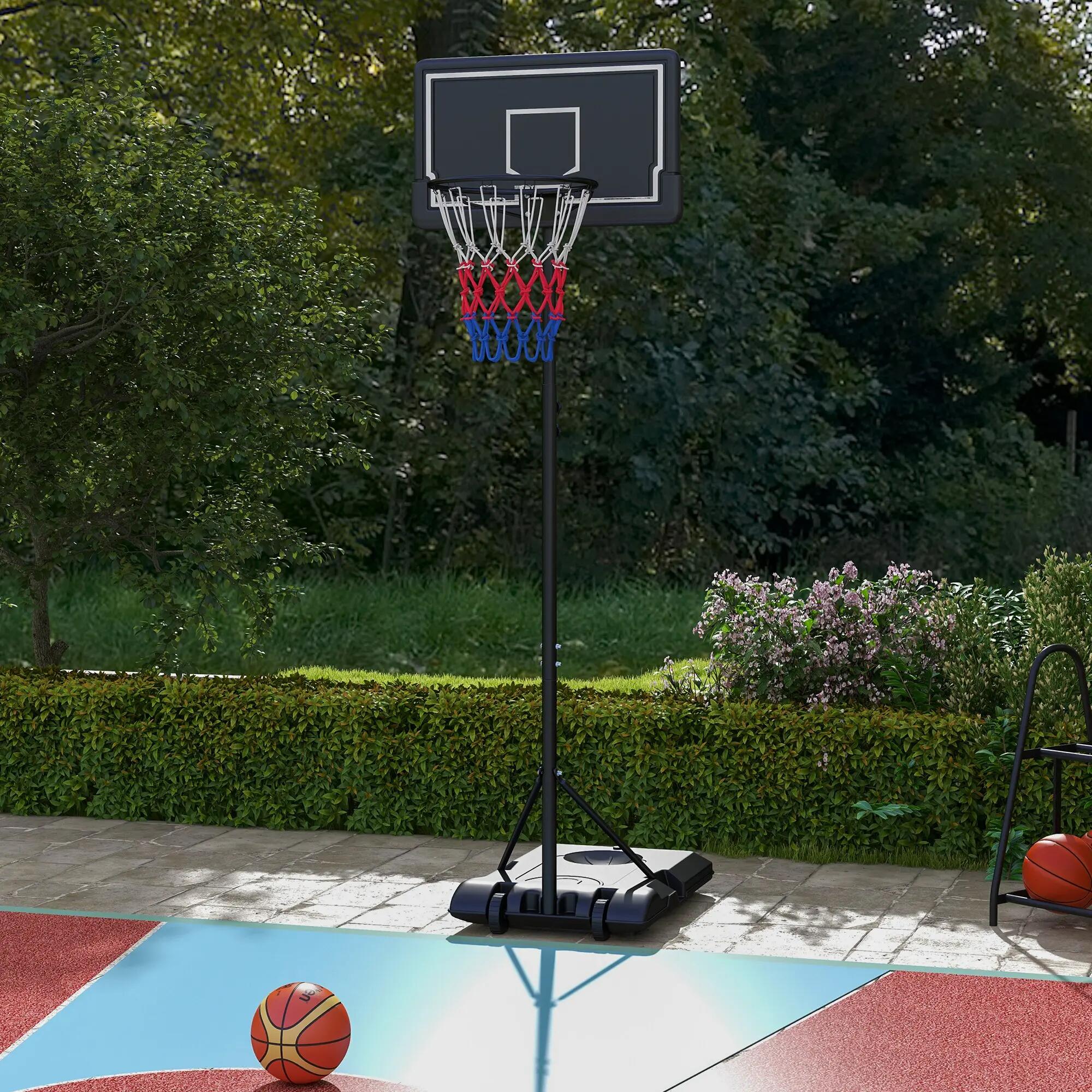 Panier de basket extérieur hauteur ajustables 182-213/220-250 cm panier de 3/9