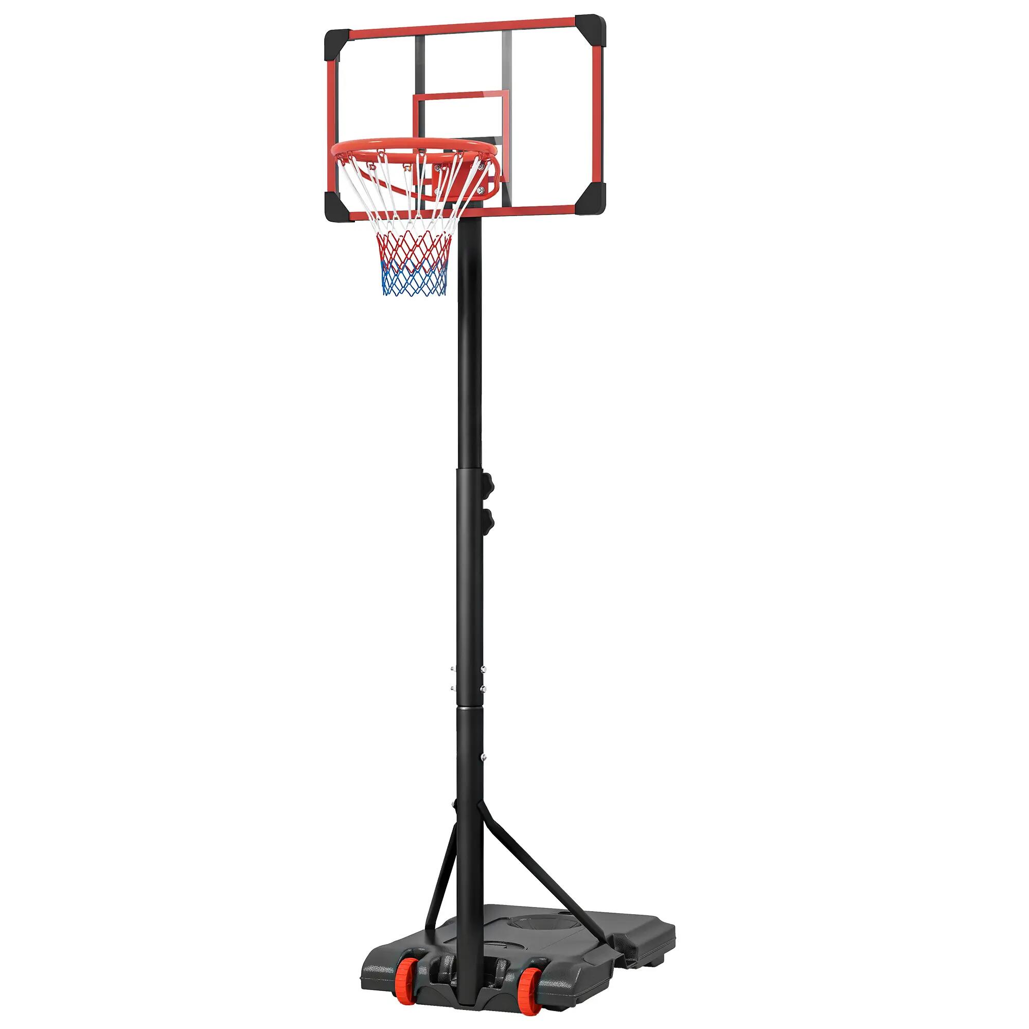 Panier de basket-ball à hauteur réglable (178-208 cm), avec roulettes et base 2/9