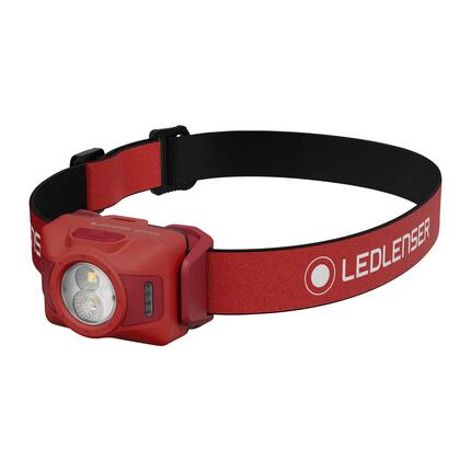 HF4R RGB, Wiederaufladbare LED-Stirnlampe, 650 lm, 130 m, IP67, Rot,