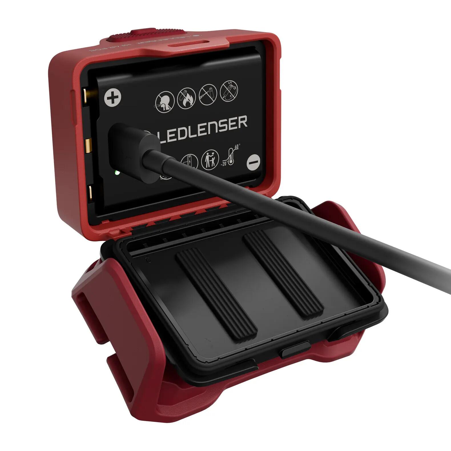 Lampe frontale rechargeable LED, 650lm, 130m, IP67, Rouge, HF4R RGB 5/7