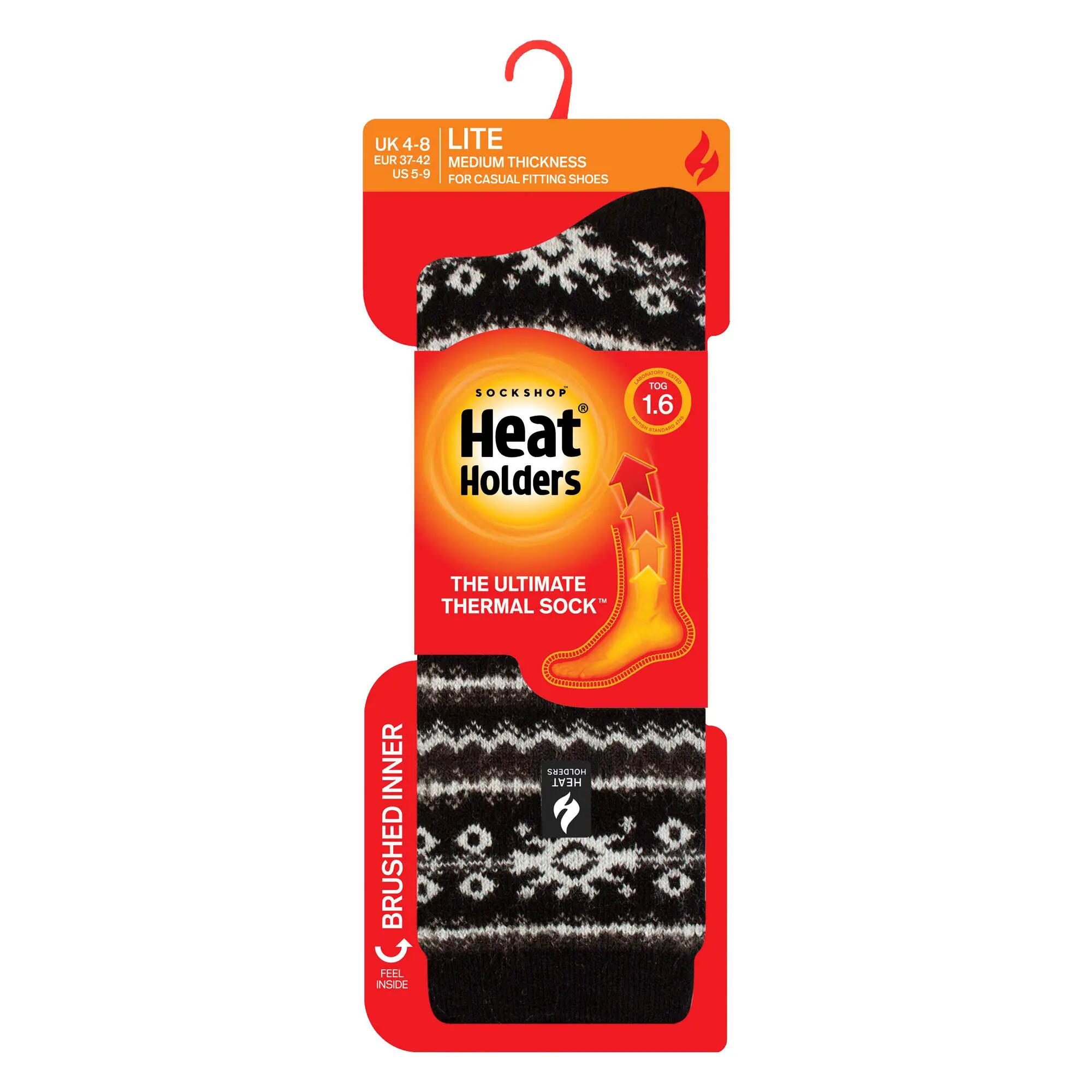 Ladies Thermal Lite Patterned Socks for Winter 2/6