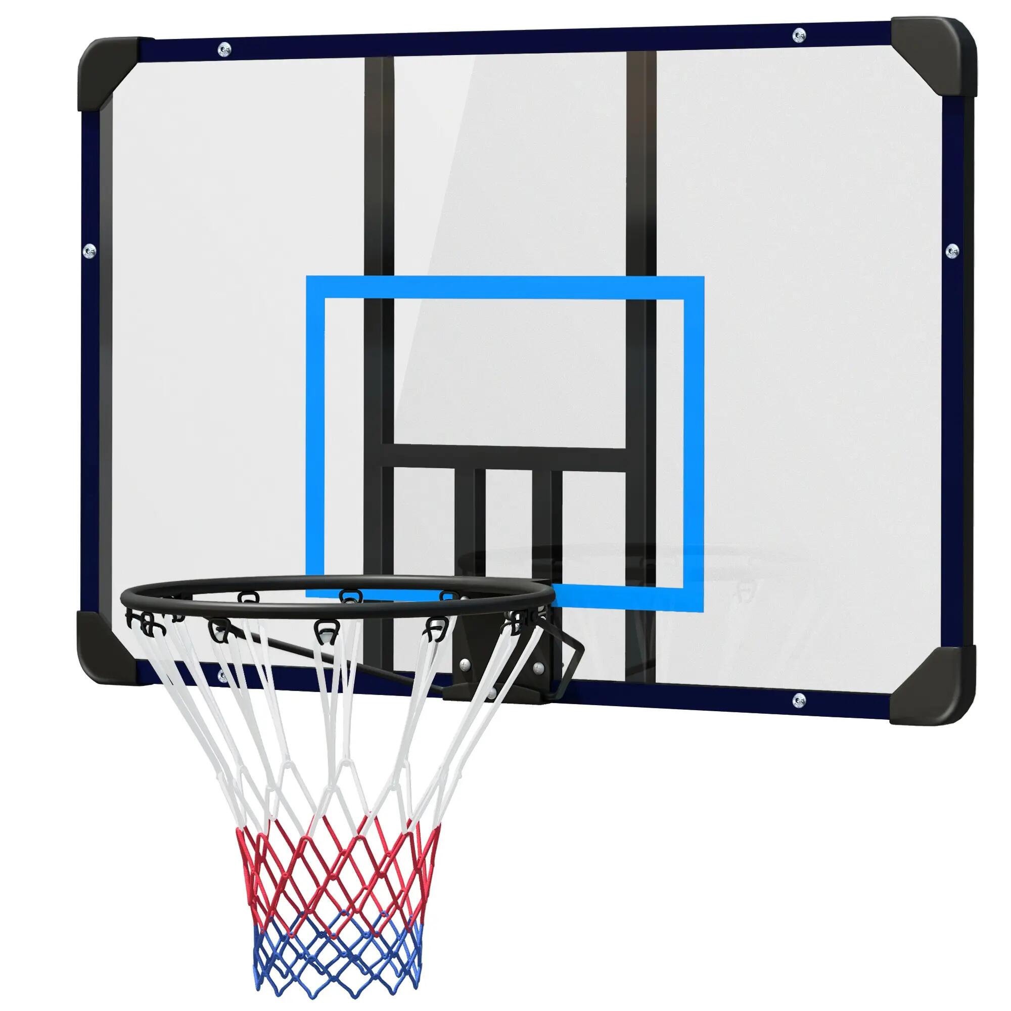 Panier de basket-ball mural universel, filet indéchirable, cadre en acier 2/9
