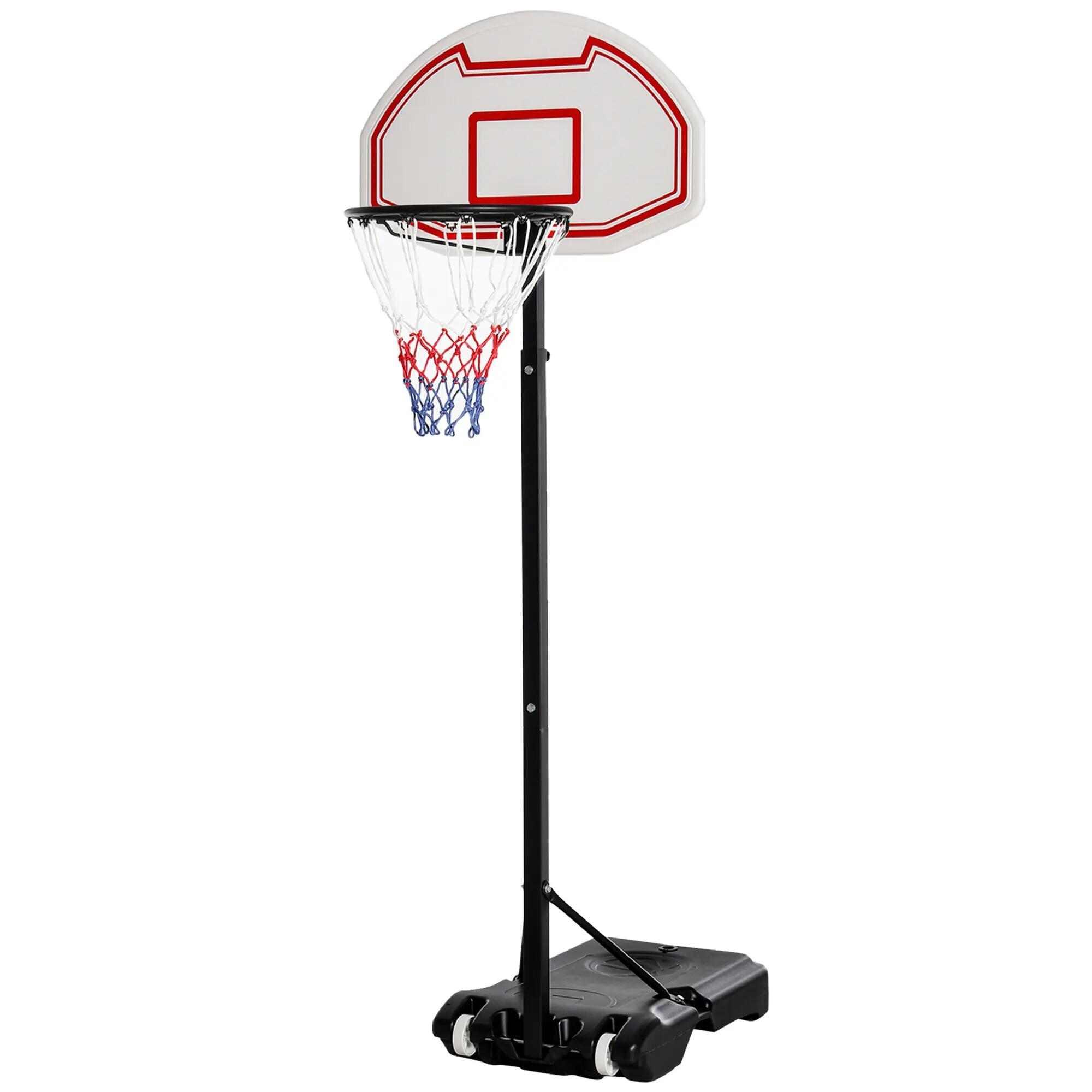 Panier de basket-ball d'extérieur à roulettes, hauteur réglable de 155 à 210 cm, 2/9