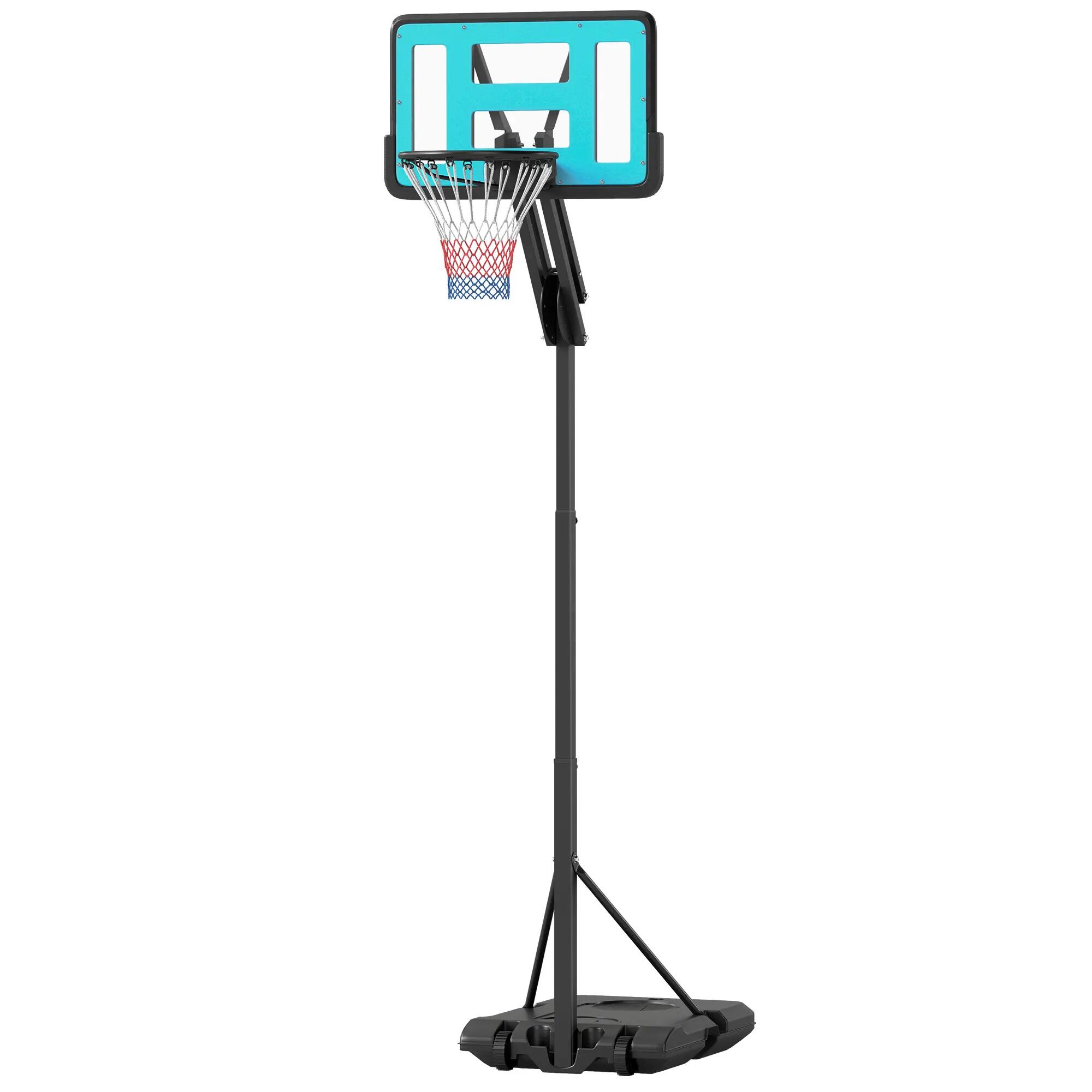 Panier de basket réglable 146-236 cm avec roulettes et base lestable à l'eau 2/9