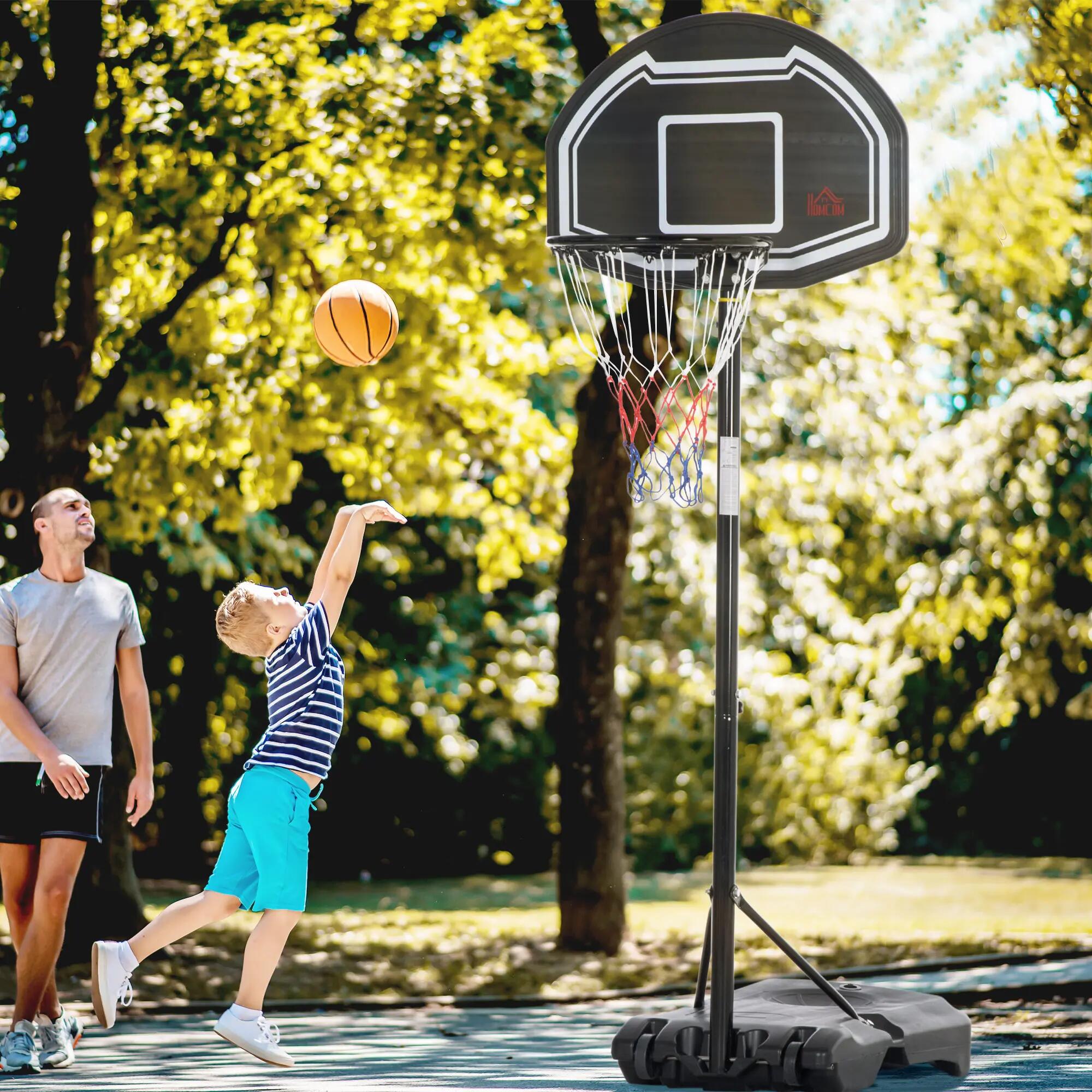 Panier de basket d'extérieur pour adolescents, support réglable en hauteur de 4/9