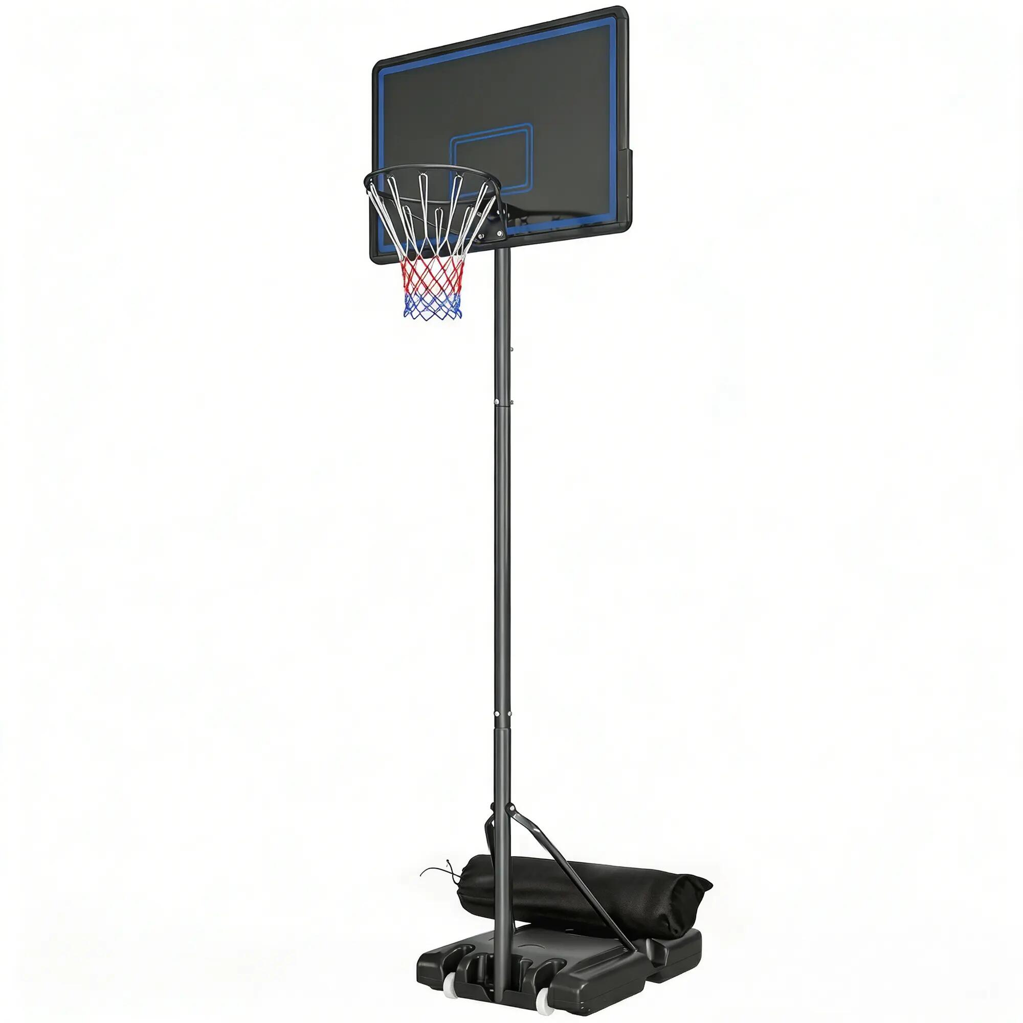 Panier de Basketball sur Pieds avec Hauteur Réglable de 1,35 à 3,05 m avec Roues 2/9