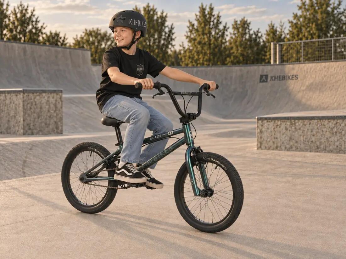 BMX dětské alu BLAZE AL zelené 18" 9,3kg lehké odolné kolo 3/14