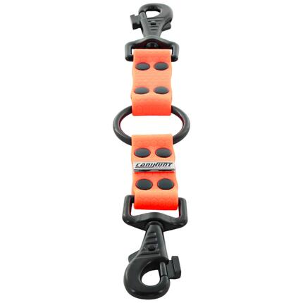 ACCOUPLE CANIHUNT MADE IN FRANCE HEXA 2 CHIENS COURT 15CM largeur 25mm ROUGE