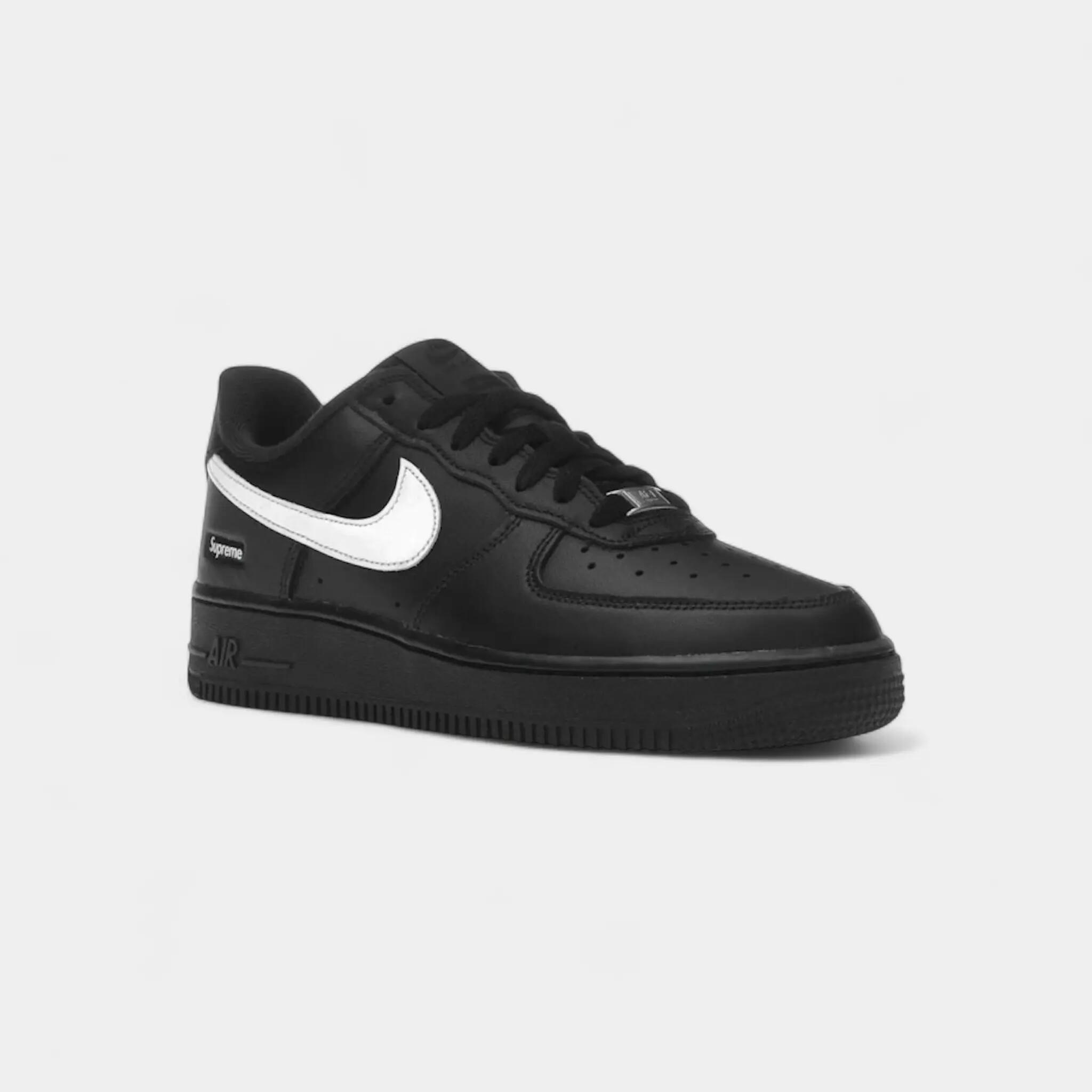 Nike Air Force 1 Low Supreme Black White 2/5
