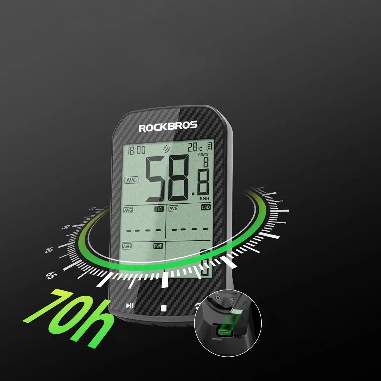 Bluetooth GPS kerékpár komputer IPX6 3/4