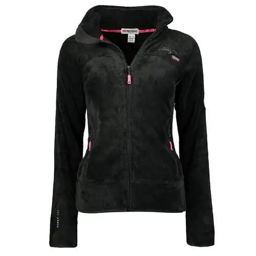 Hanorac universal wu6060fgnblack cu fermoar și glugă negru damă