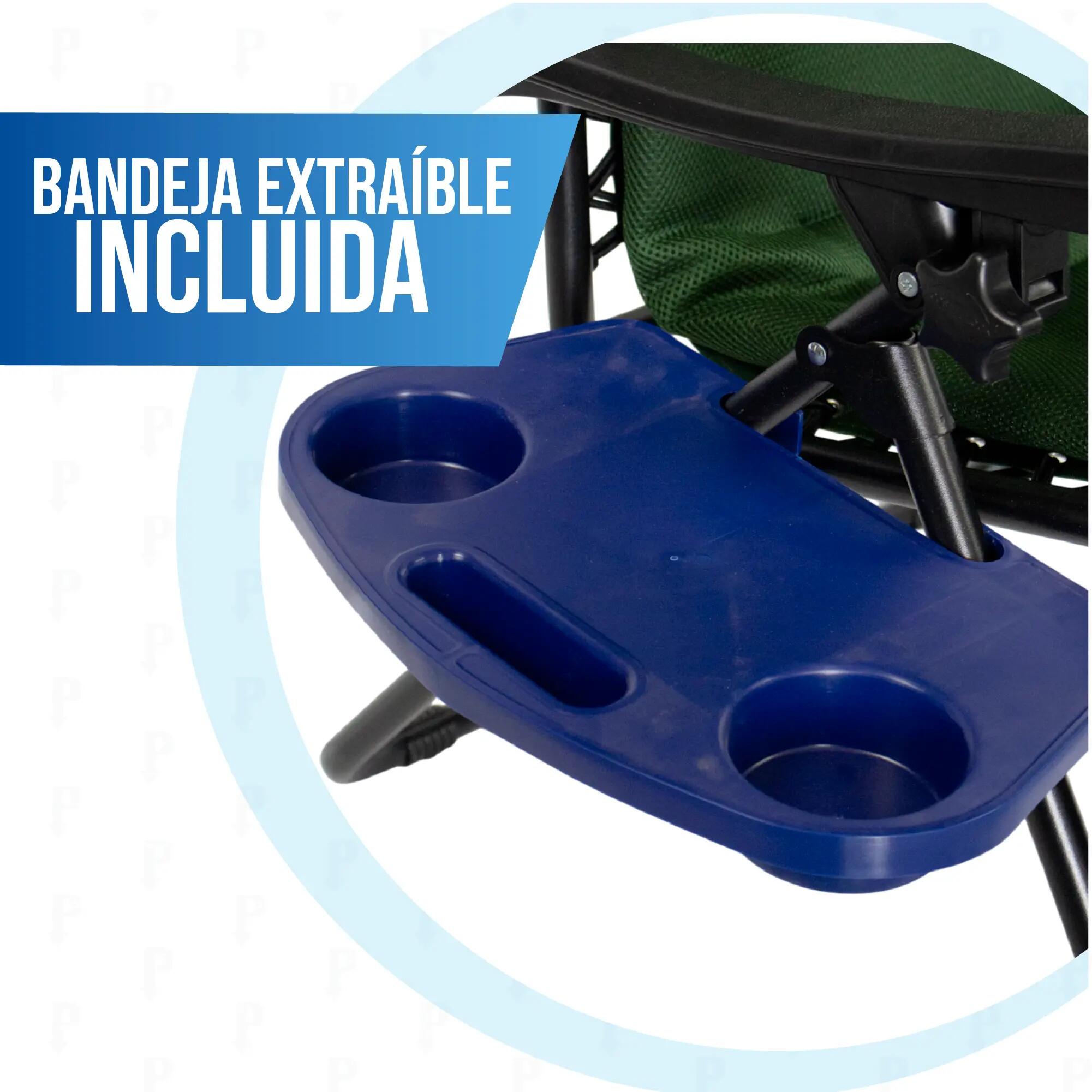 Pack 2 Tumbonas Gravedad Cero Plegables Acolchadas con Bandeja y Cojín Cervical 6/7