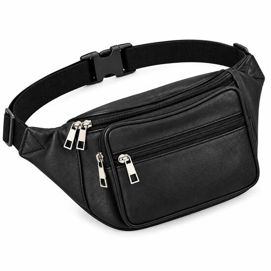 Gürteltasche 2 Leder 4 Taschen Sling Bag Gürtel Hüft Tasche