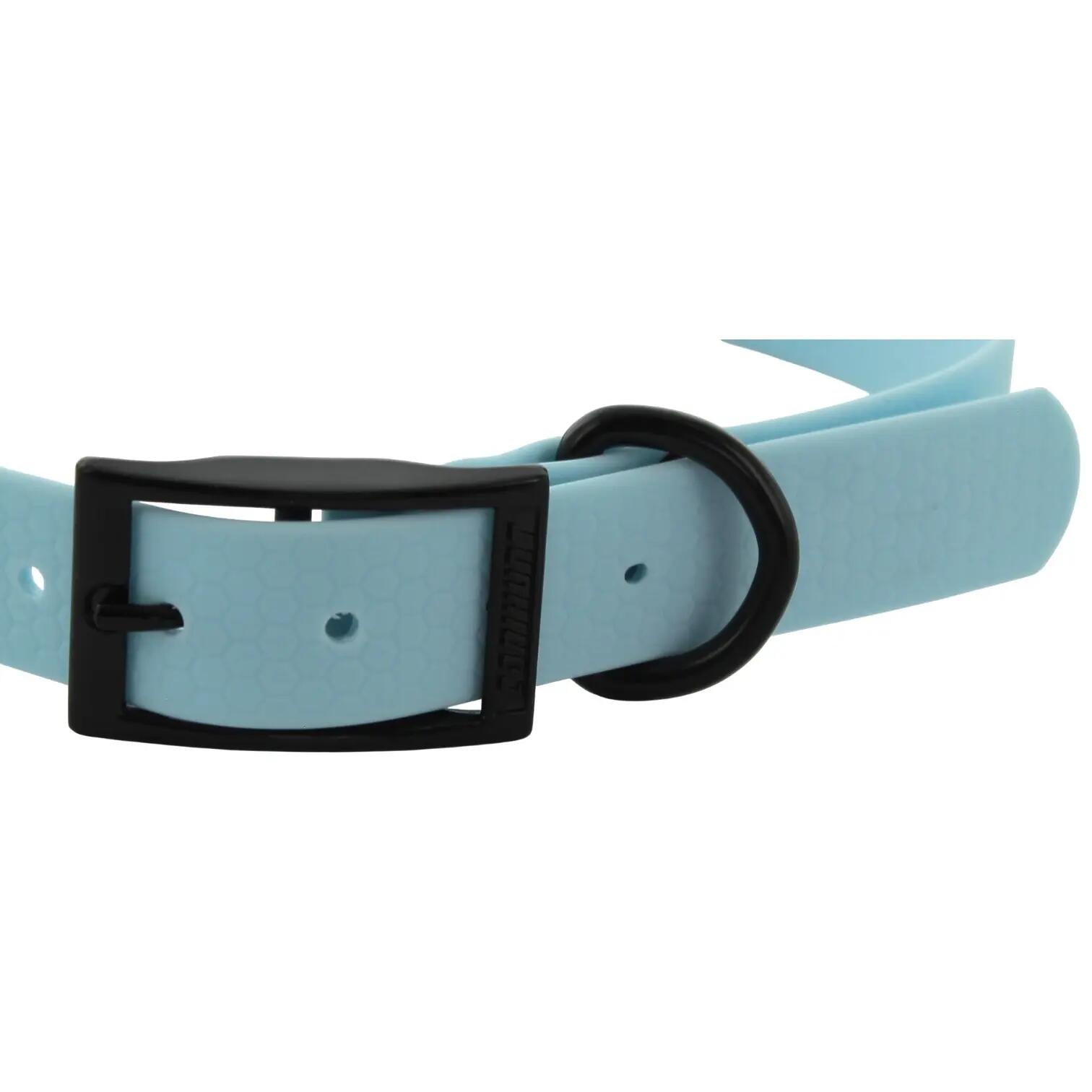COLLIER CHIEN CANIHUNT MADE IN FRANCE HEXA 25mm BLEU FROID 2/5