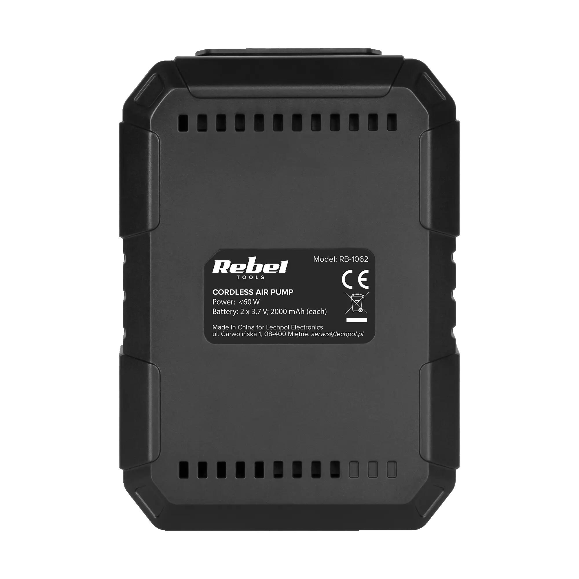 Kompresor akumulatorowy przenośny uniwersalny powerbank Rebel 4/6