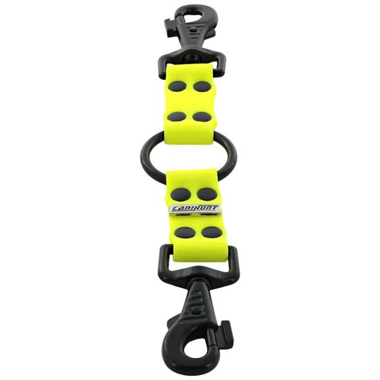 ACCOUPLE CANIHUNT MADE IN FRANCE HEXA 2 CHIENS COURT 15CM largeur 25mm JAUNE