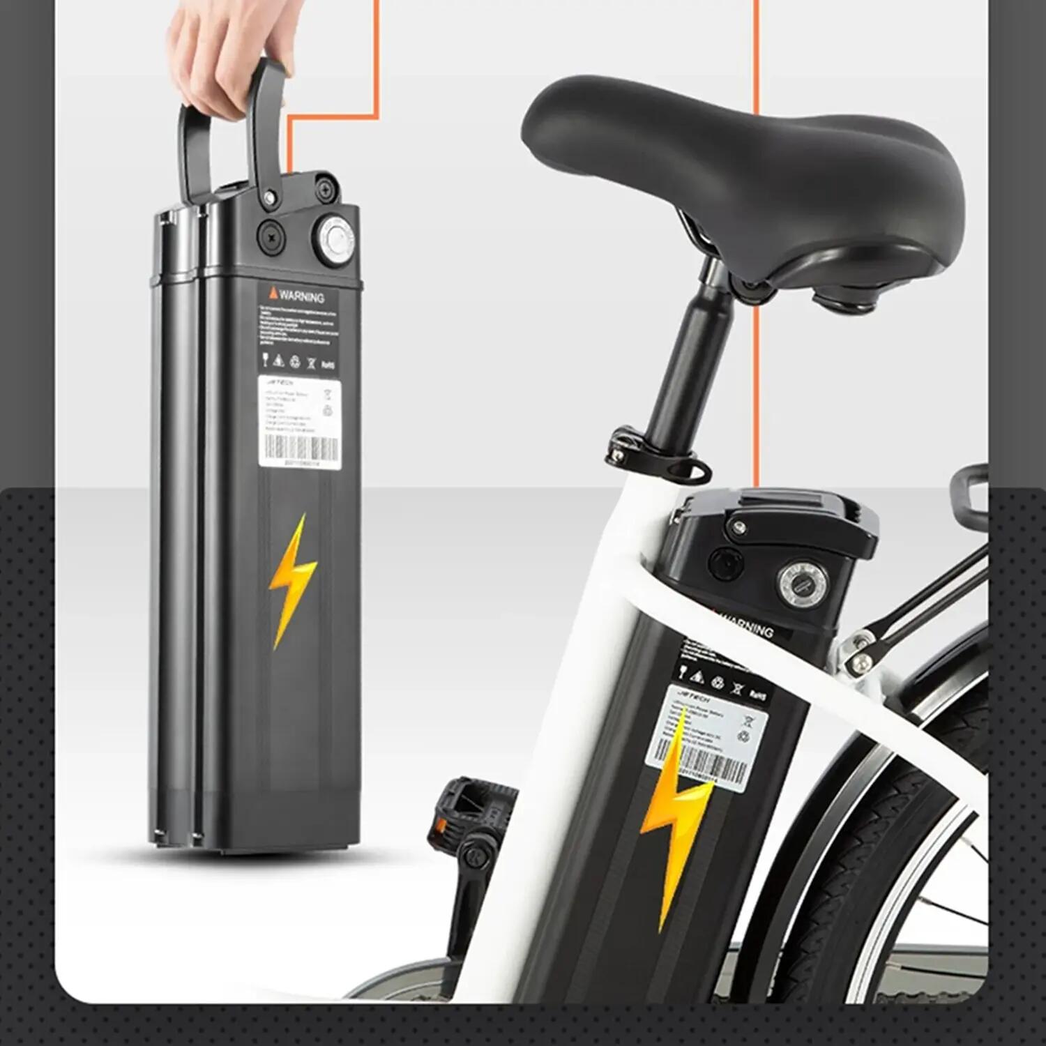 C6  Elektrische Fiets 26" 36V 12.5Ah Zwart 3/6