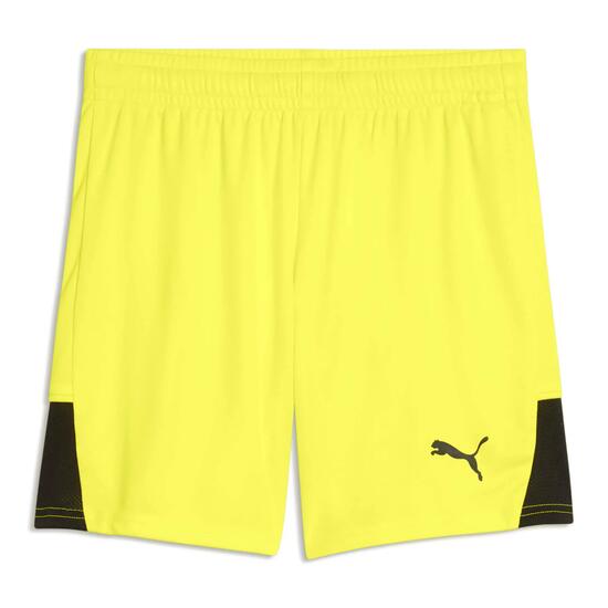 Short sport - football - respirant, recyclé - jaune fluo