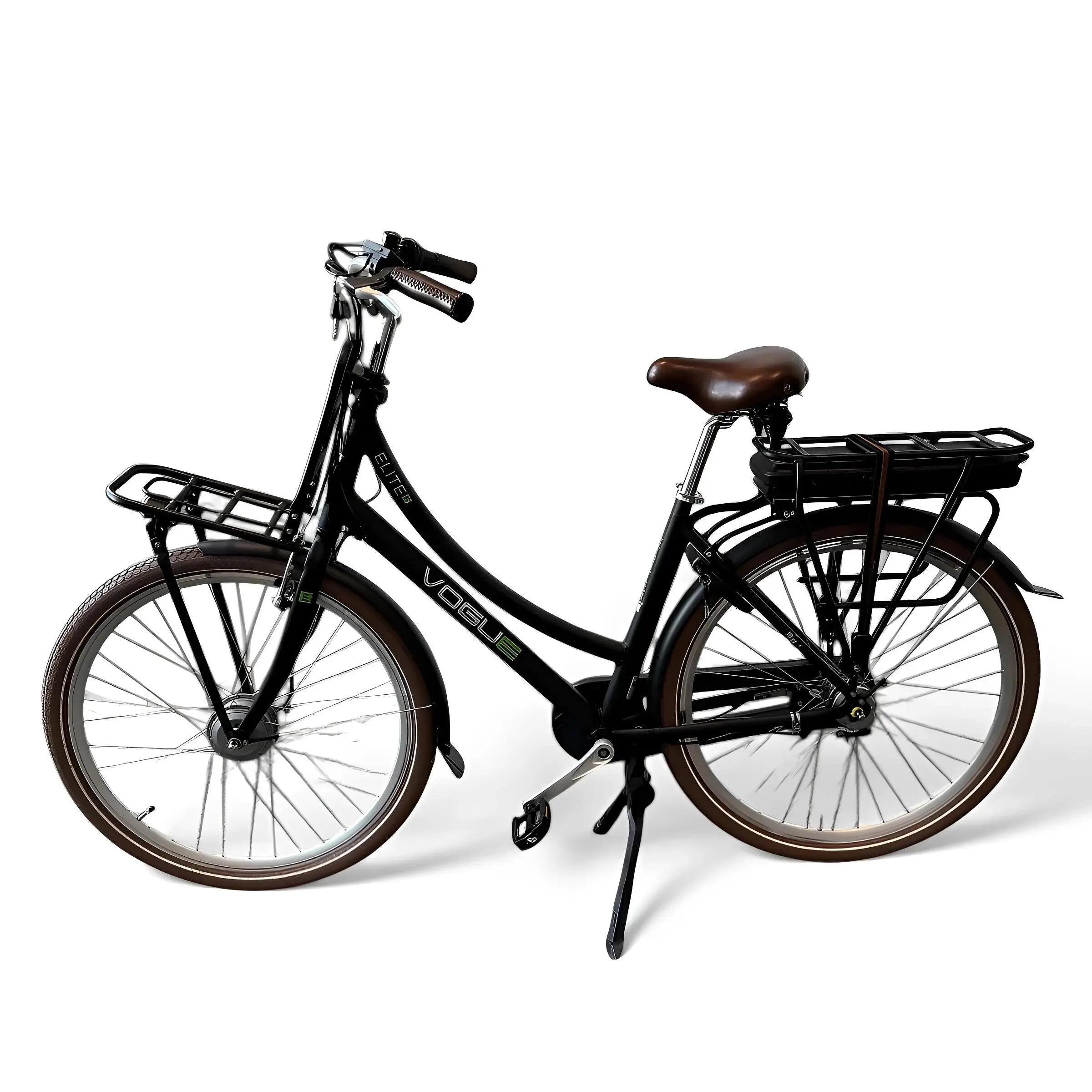 Vélo électrique 3 vitesses 13 Ah – Vogue Elite noir mat détails marron 5/5