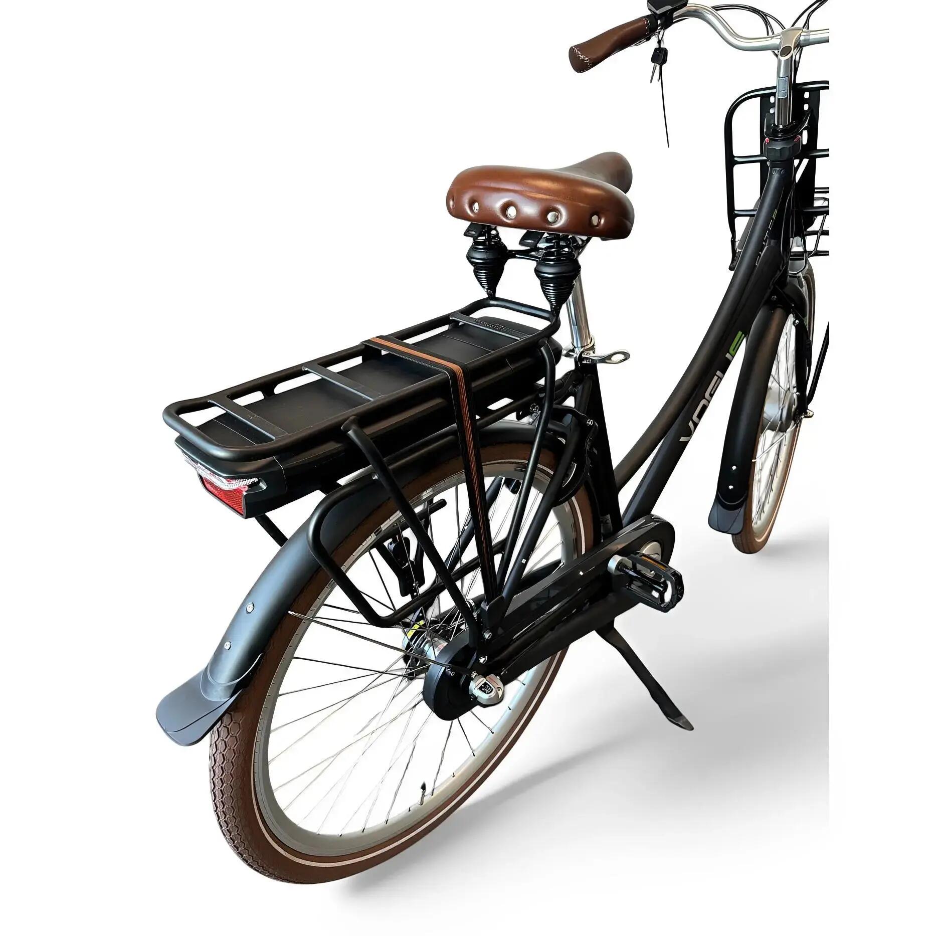 Vélo électrique 3 vitesses 13 Ah – Vogue Elite noir mat détails marron 3/5