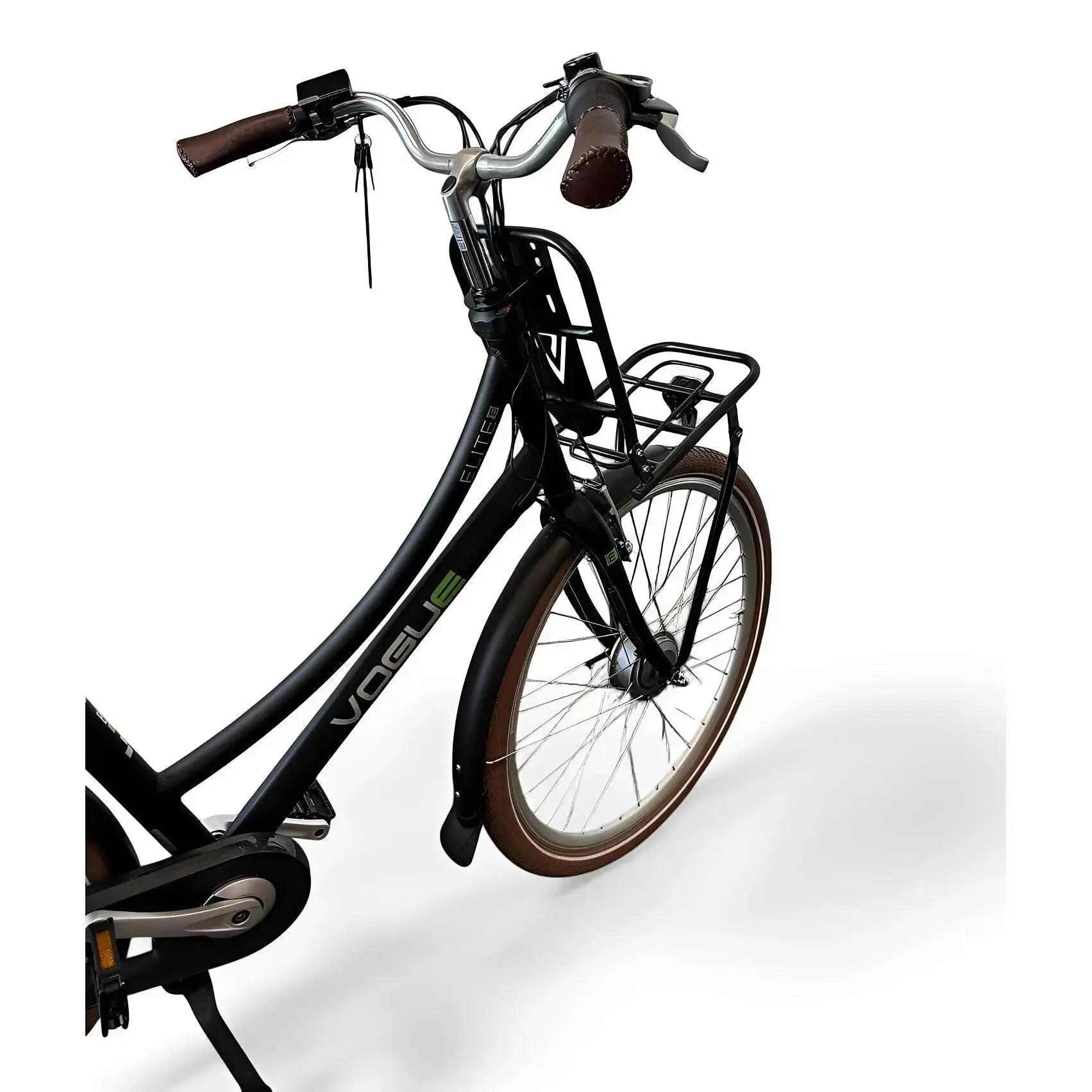 Vélo électrique 3 vitesses 13 Ah – Vogue Elite noir mat détails marron 2/5