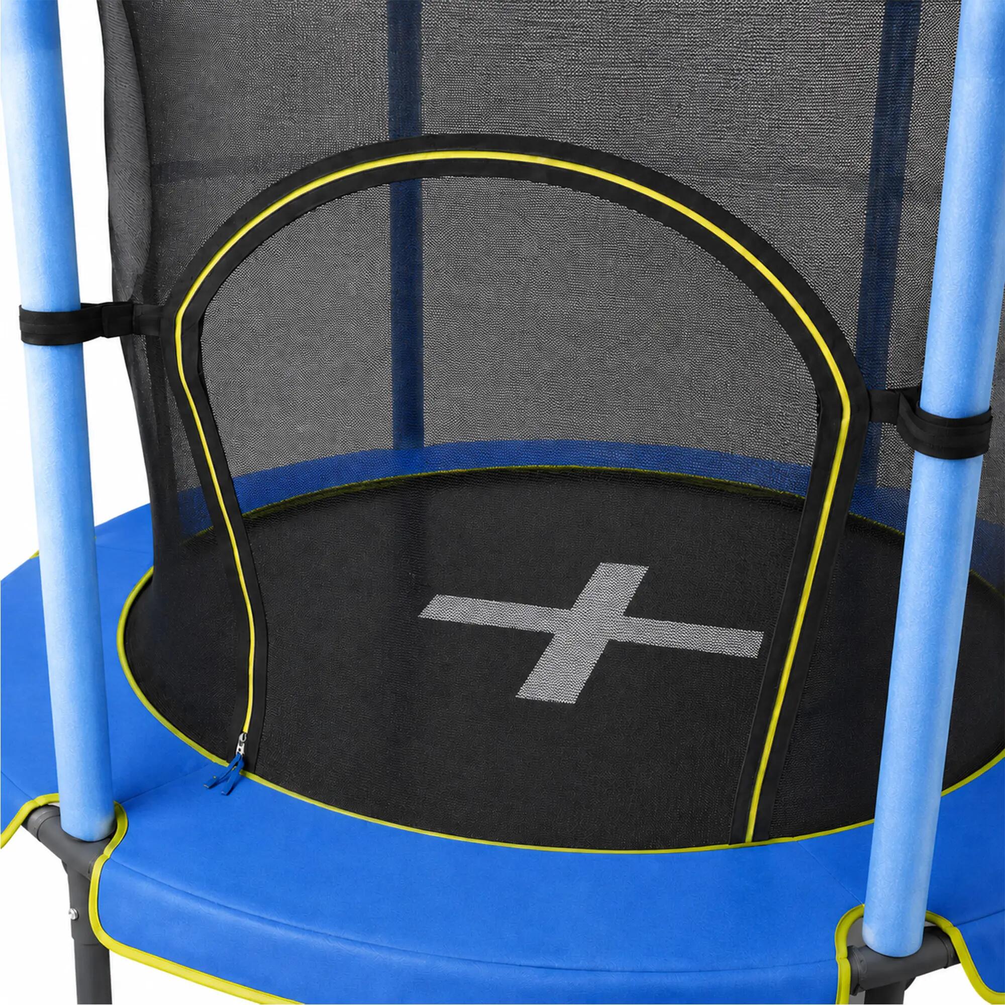 Kinder Indoor Trampolin 140 cm - Mit Sicherheitsnetz - Blau 5/7
