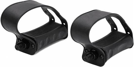 Coppia Pedali 1/2 con Cinghie Antiscivolo per Cyclette Indoor