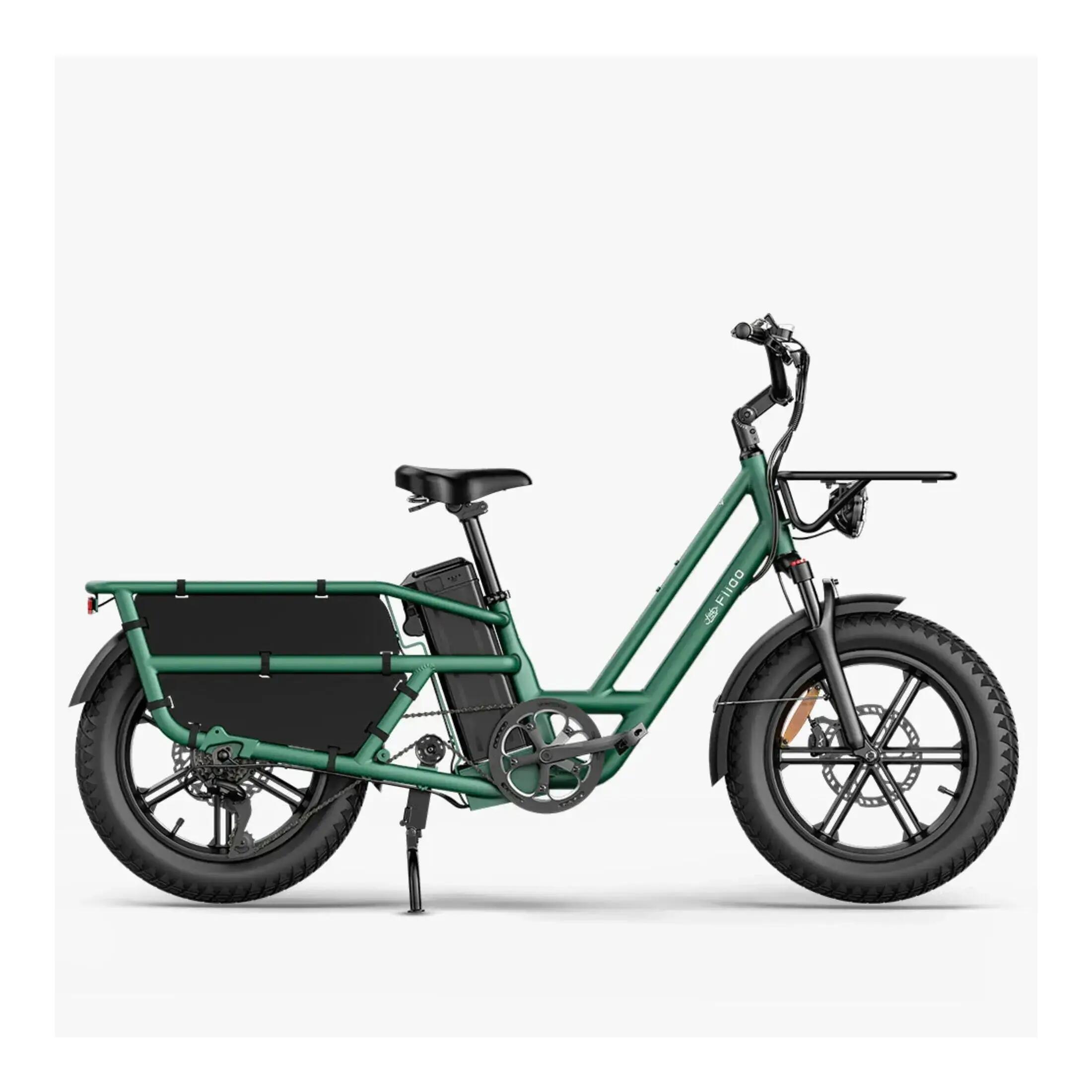 Fiido T2 2025 - Elektrische Longtail Bakfiets - Bosgroen 1/5