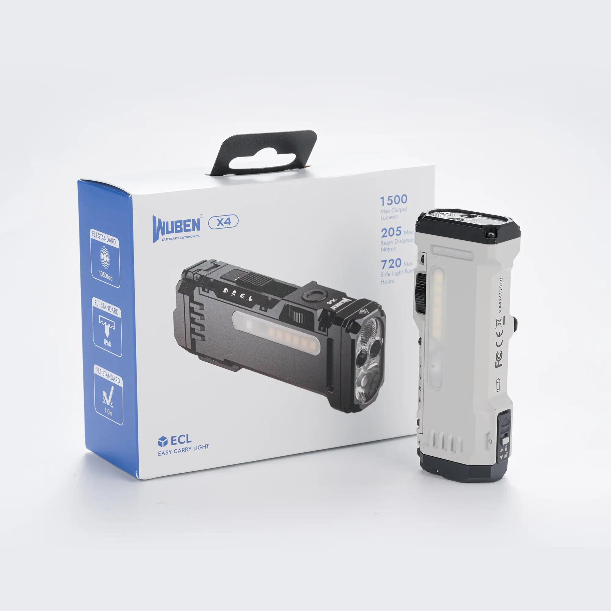 WUBEN X4 LED-Taschenlampe 1500 Lumen mit RGB-Seitenlicht und USB-C 11/11