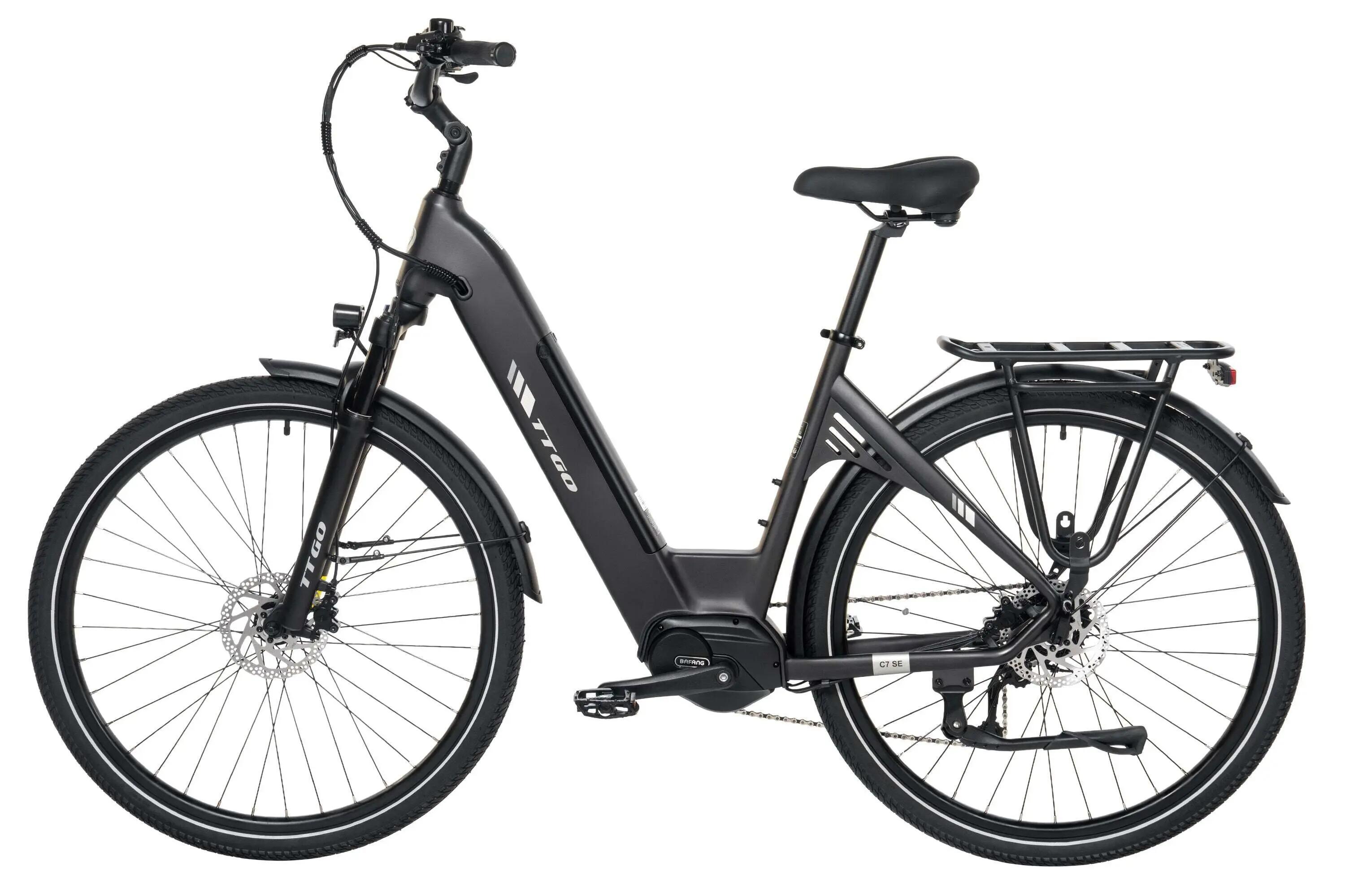 C7 SE Miejski rower elektryczny z silnikiem centralnym 36V 18Ah 75Nm 140km 3/4